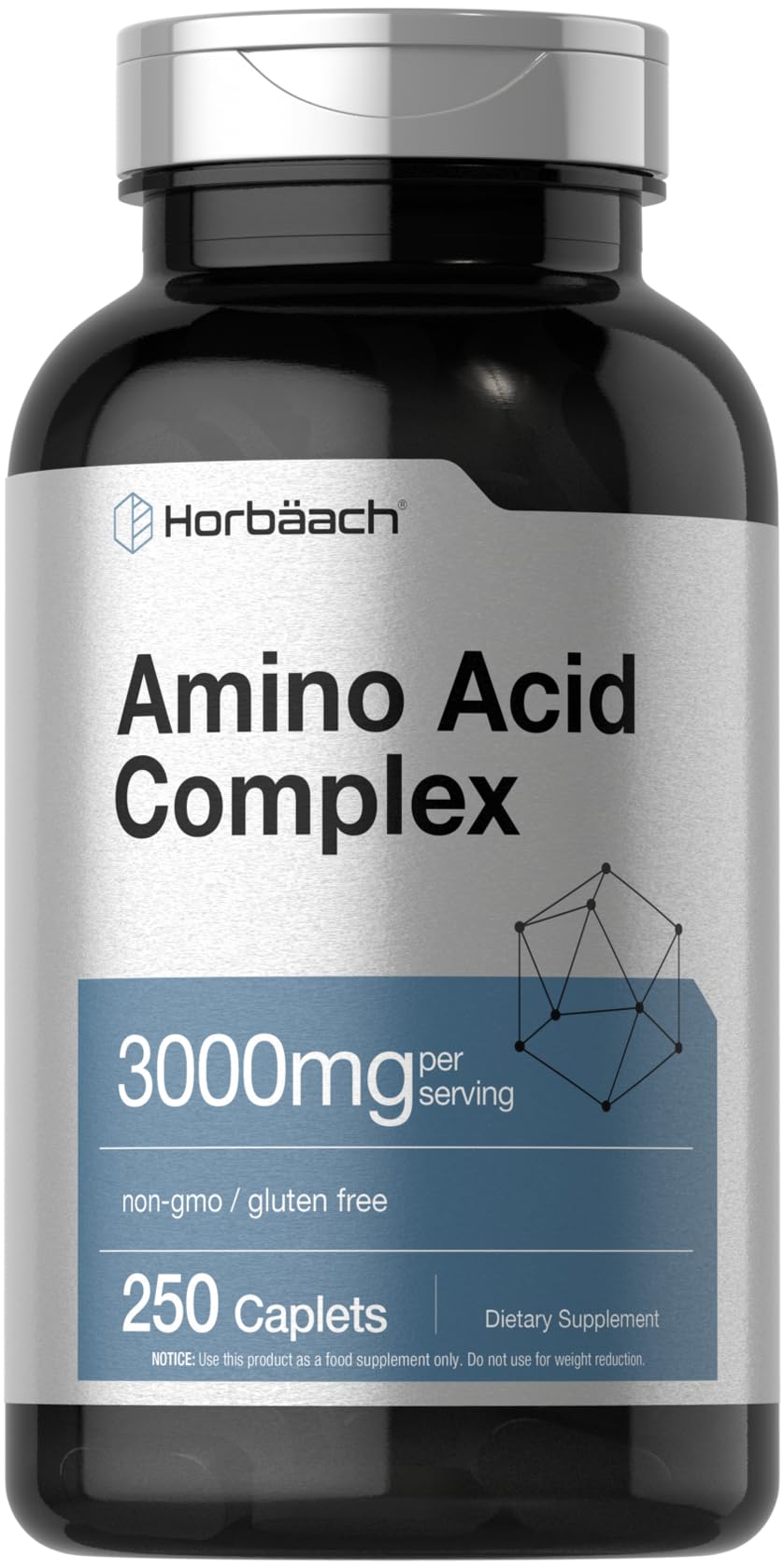 Horbäach Amino Acid Complex 3000mg | 250 Caplets | Non-GMO, Gluten Free Supplement Horbäach buy supplements canada