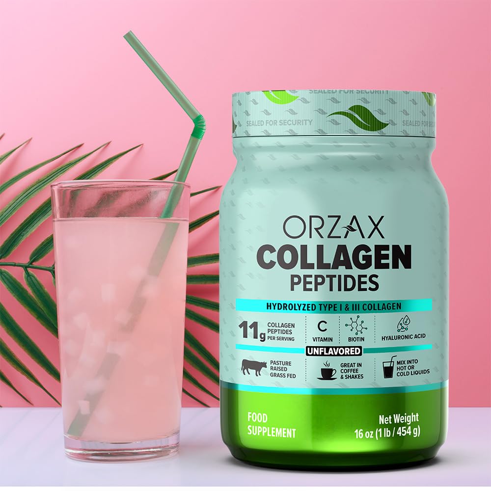 ORZAX Collagen Peptides Powder Unflavored - Hair, Skin and Nails Vitamins - Bone ORZAX buy supplements canada
