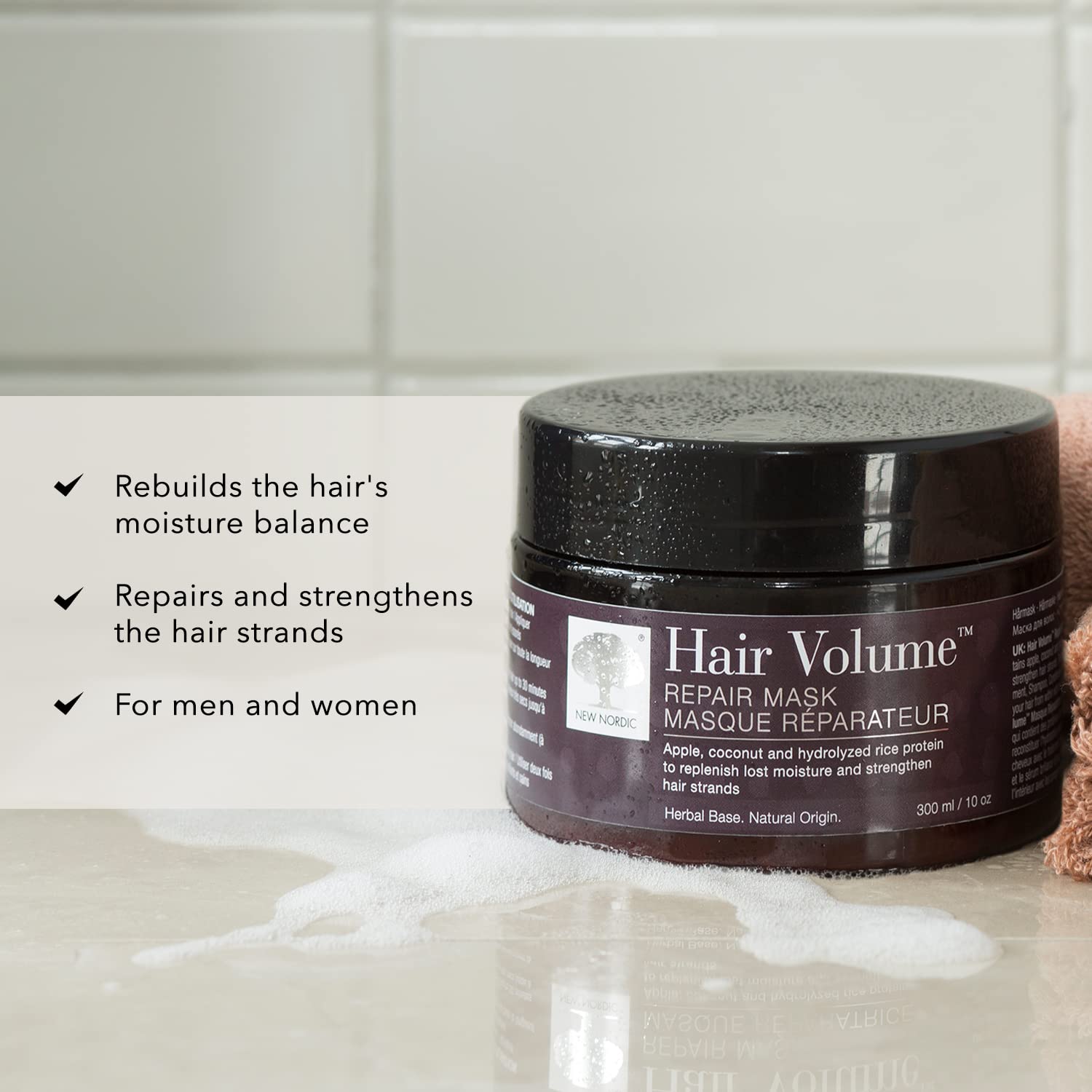 NEW NORDIC Hair Volume Repair Mask for Dry Damaged Hair & Natural Growth, Rebuild Moisture Balance, Volumize & Strengthen, 10 oz NEW NORDIC buy supplements canada