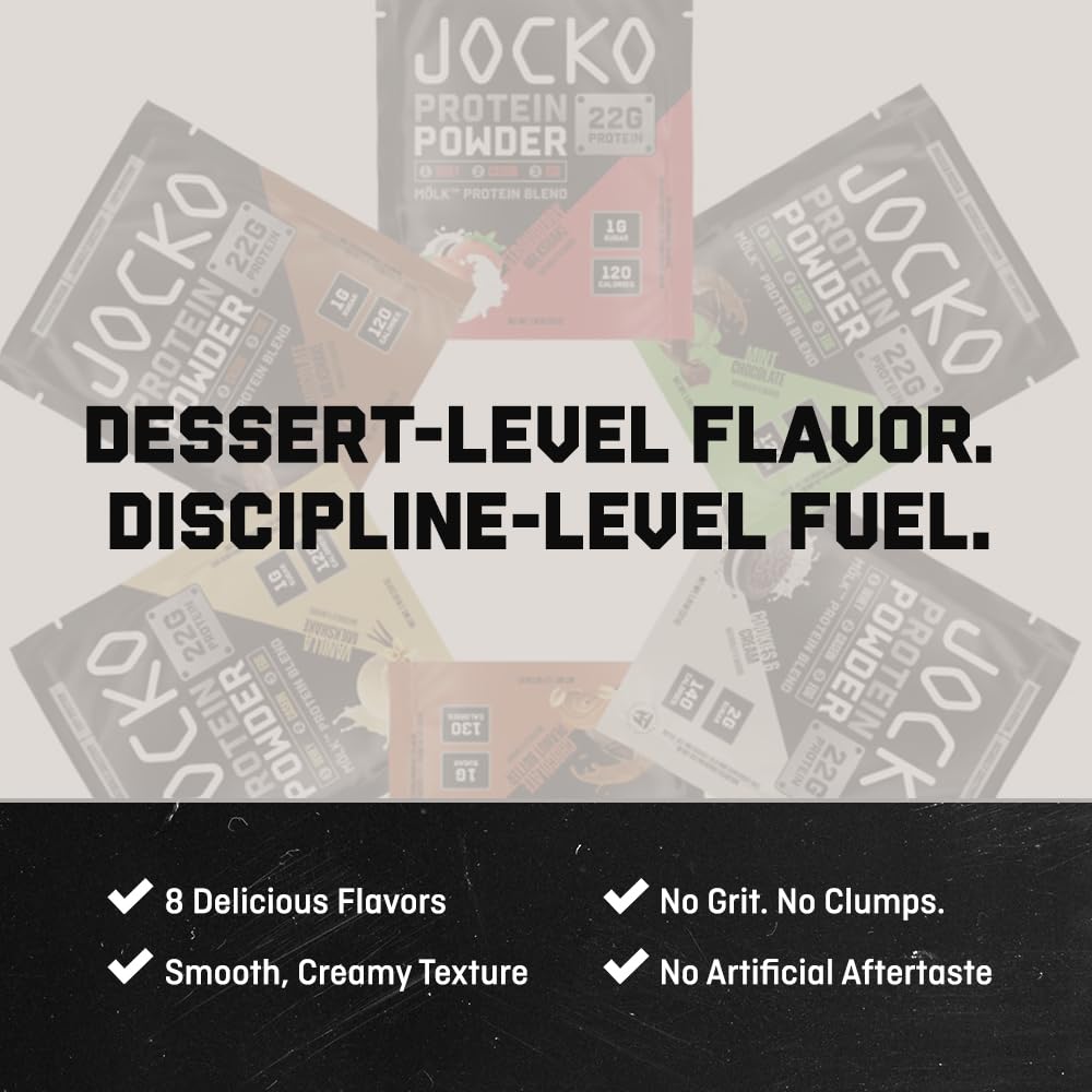 Jocko Fuel Whey Protein Powder, Vanilla Milkshake, 22g Protein, Digestive Enzymes + Probiotic Blend, No Sugar Added, with Essential Amino Acids + Electrolyte Minerals, 28 Servings Jocko Fuel buy supplements canada