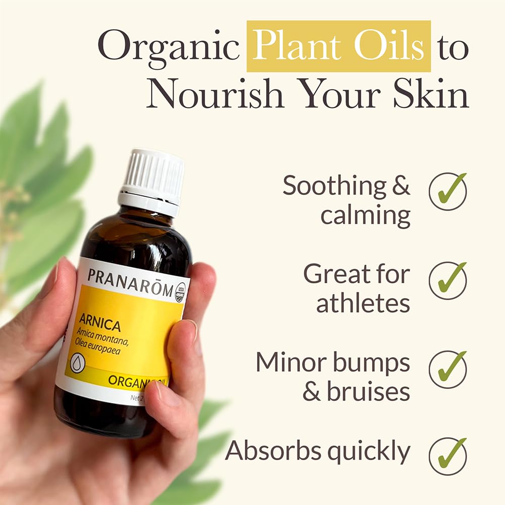 Pranarom - USDA Certified Organic French Arnica Virgin Plant Oil - 2 fl oz Glass Bottle - Massage Oil for Body Pranarom buy supplements canada