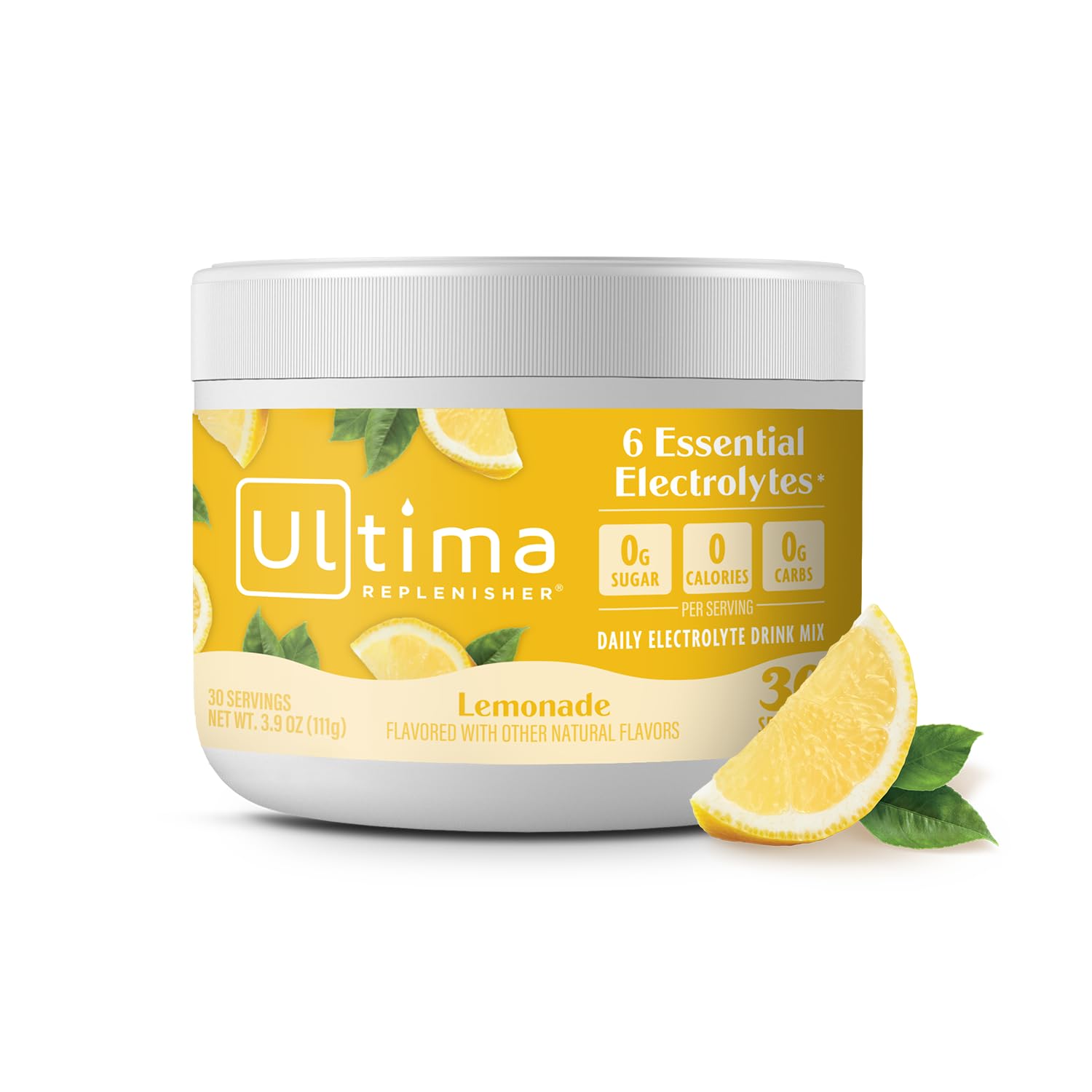 Ultima Replenisher Daily Electrolyte Powder Drink Mix – Lemonade, 30 Servings Canister – Zero Sugar Hydration Powder with 6 Electrolytes & Minerals Ultima Replenisher buy supplements canada