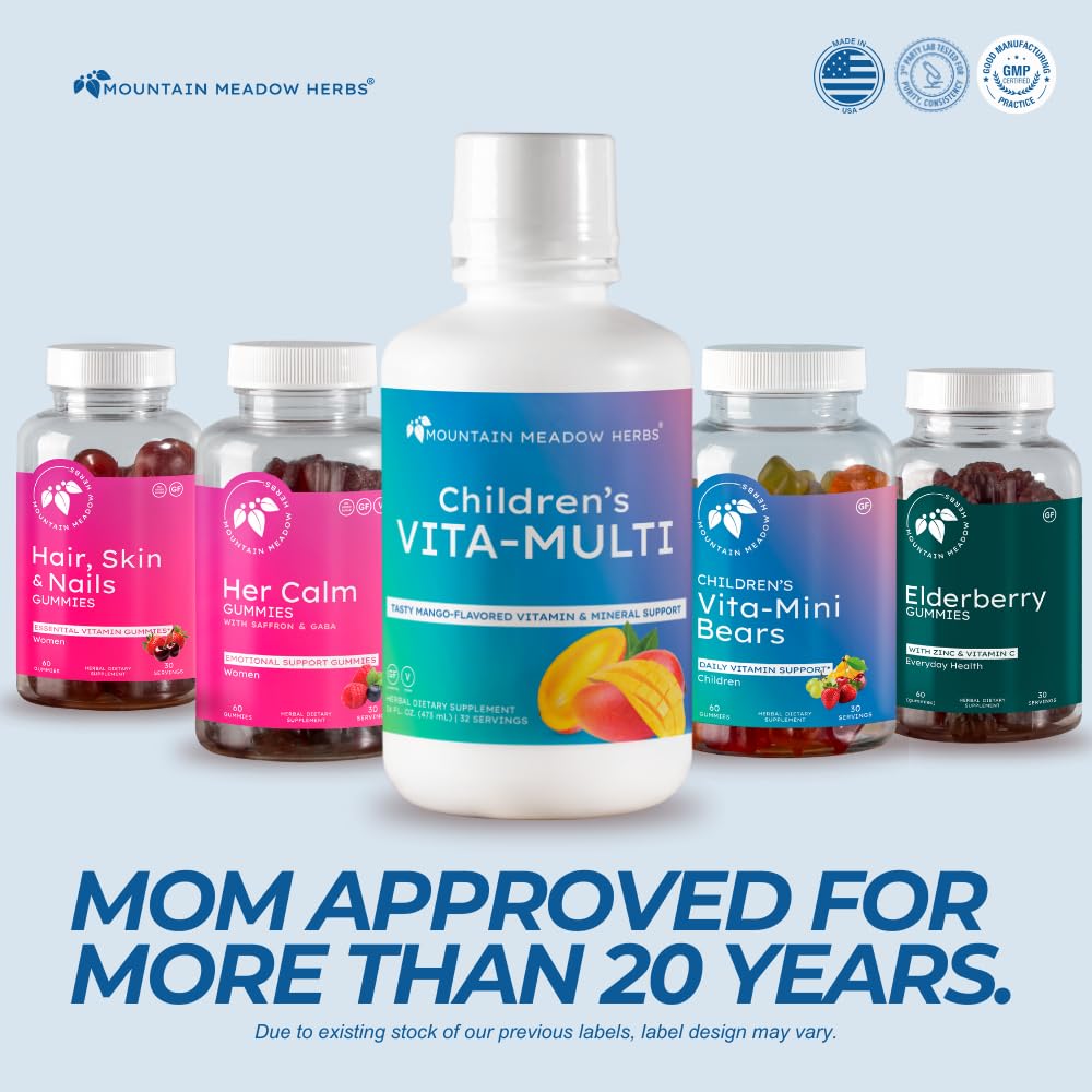 Mountain Meadow Herbs Children's Vita-Multi: Blended Vitamin & Mineral Supplement - Fast Absorbing Liquid Kids Vitamins with Fruits, Greens, and Eye-Protecting Lutein (16 oz.) Mountain Meadow Herbs buy supplements canada