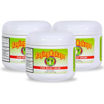 Raging Kakapo Pain Relief Cream 3 Pack - Sore Muscles, Joint Pain & Aches - Odor Free, Non-Greasy Pain Cream - Histamine Dihydrochloride, Capsaicin, Emu Oil, Arnica & More, 4 oz. Jar Raging Kakapo buy supplements canada
