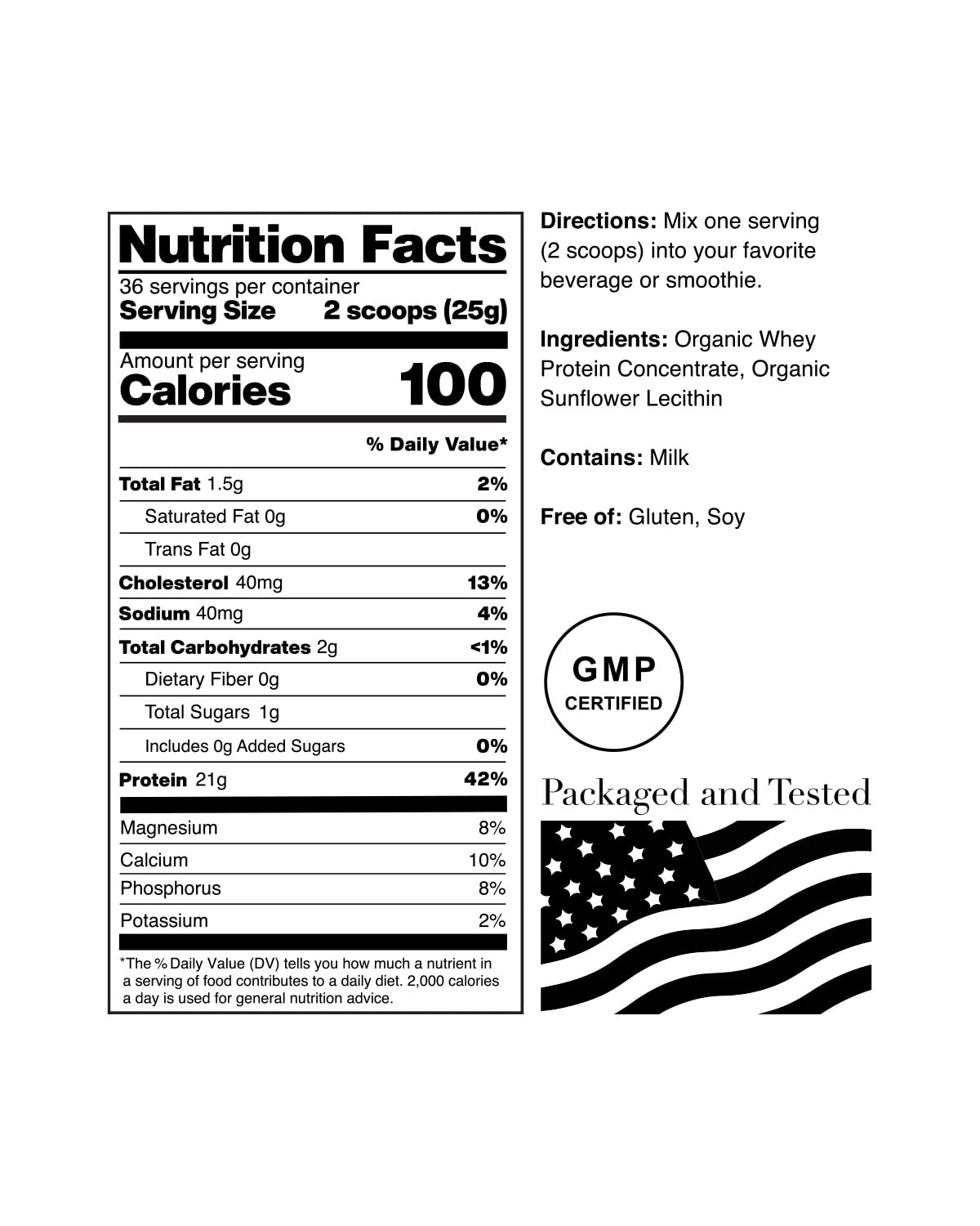 NorCal Organic Unflavored Whey Protein - 2lbs Bulk | 100% Grass-Fed, USDA Certified NorCal Organic buy supplements canada