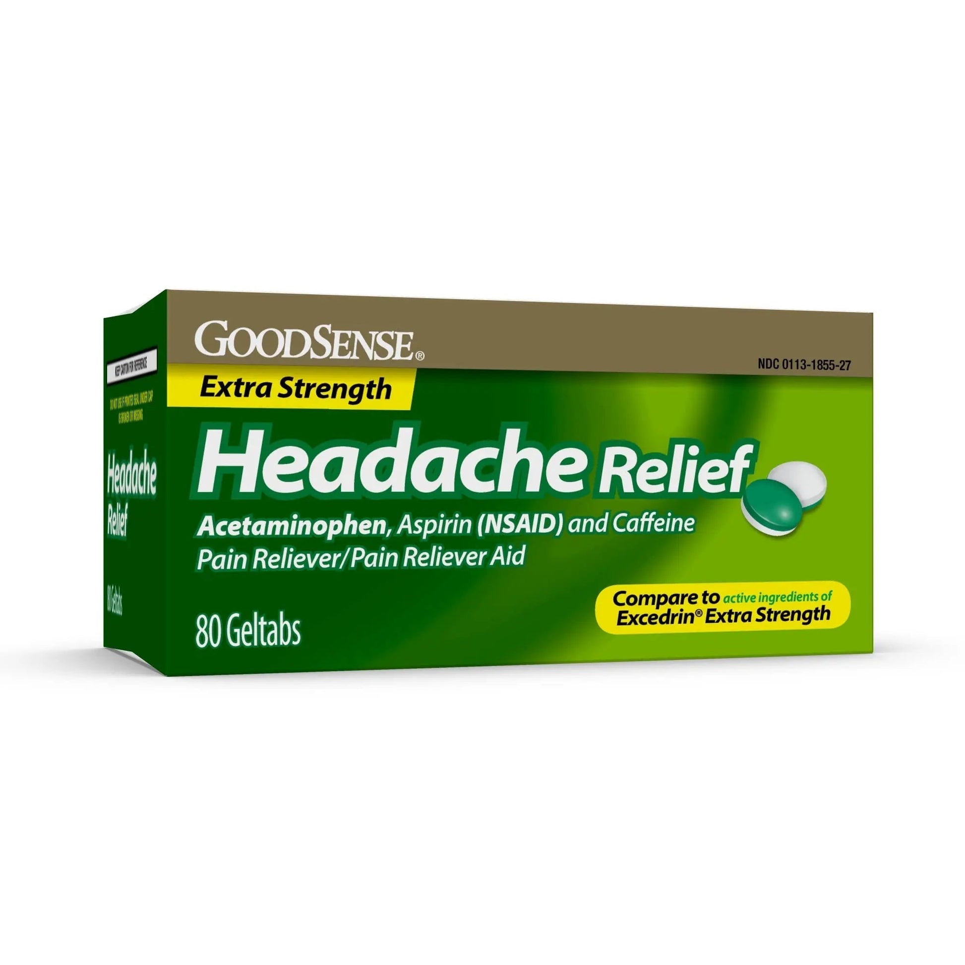 GoodSense Extra Strength Headache Relief Geltabs, Acetaminophen, Aspirin (NSAID) and Caffeine, 80 Count GoodSense buy supplements canada