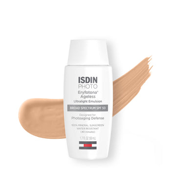ISDIN Eryfotona Ageless SPF 50 (1.7 Fl Oz) | Tinted Mineral Sunscreen for Face with Zinc Oxide | Anti-Aging Sunscreen with DNA Repairsomes & Vitamin E ISDIN buy supplements canada