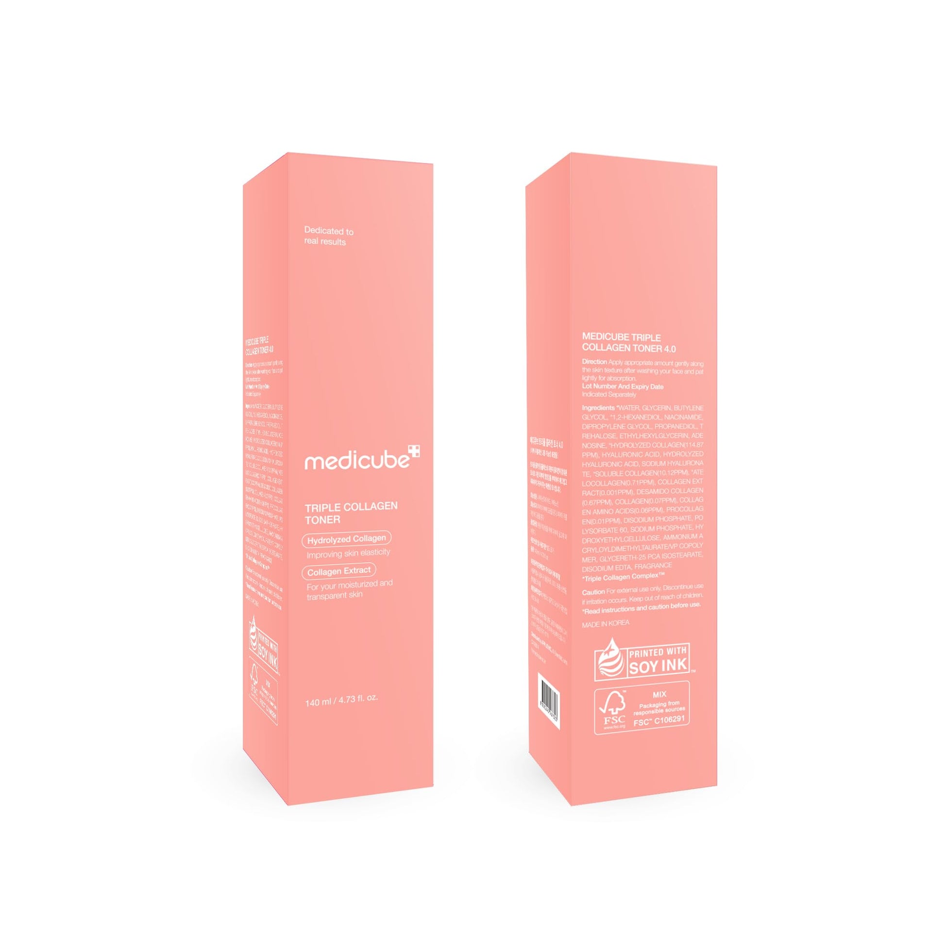 Medicube Triple Collagen Toner - Hydrolyzed, Atelo, & Soluble Collagen for Deep Hydration & Plump Skin - Fast-Absorbing Formula medicube buy supplements canada