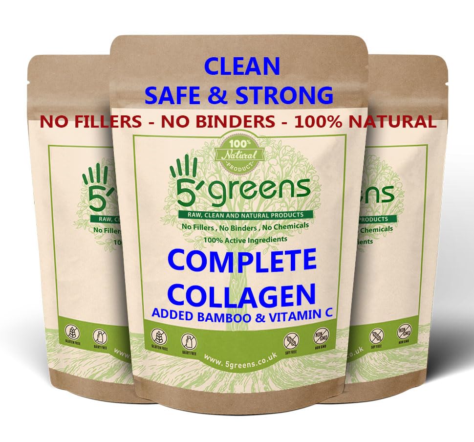Marine Collagen Capsules 2400mg - Collagen Capsules with Bamboo & Vitamin C 5greens buy supplements canada