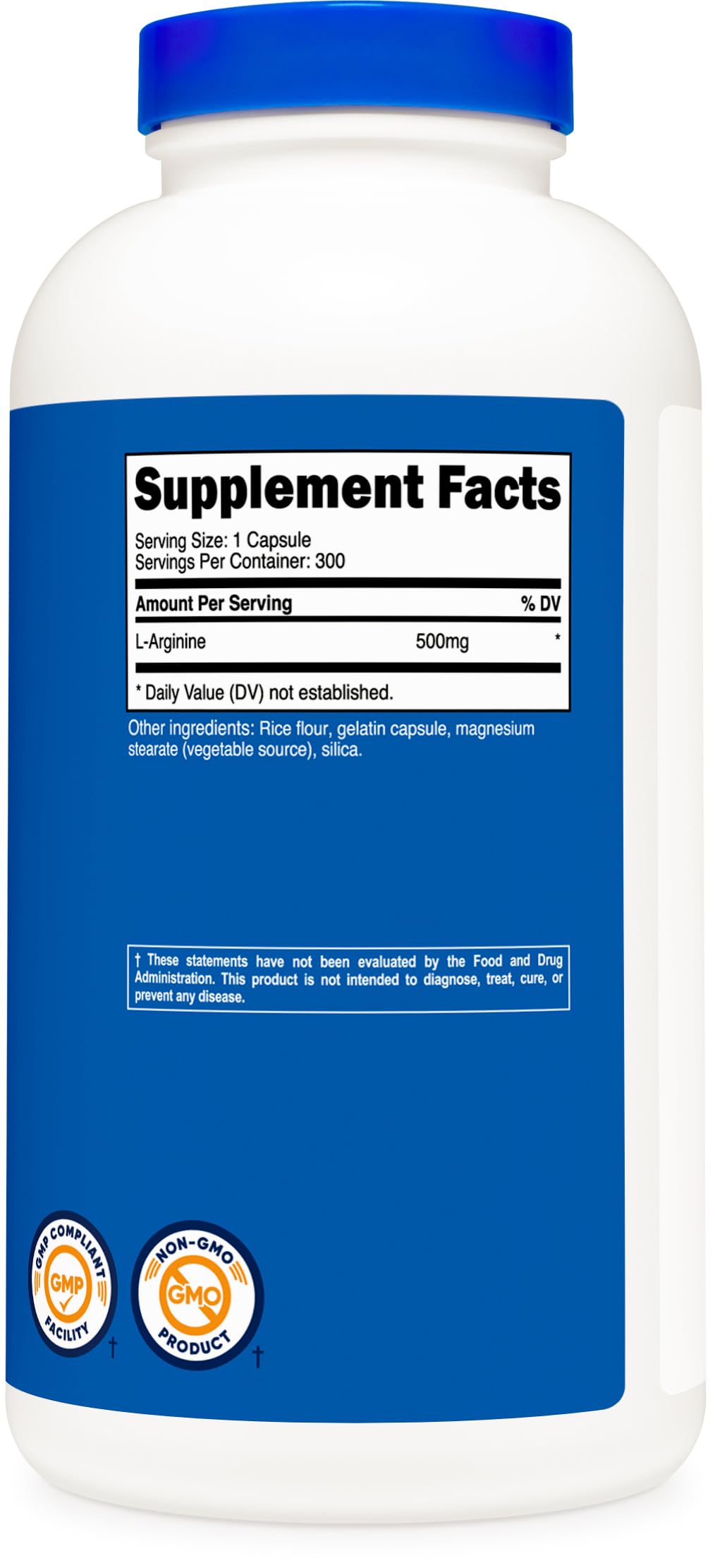Nutricost L-Arginine 500mg, 300 Capsules - Gluten Free and Non-GMO Nutricost buy supplements canada