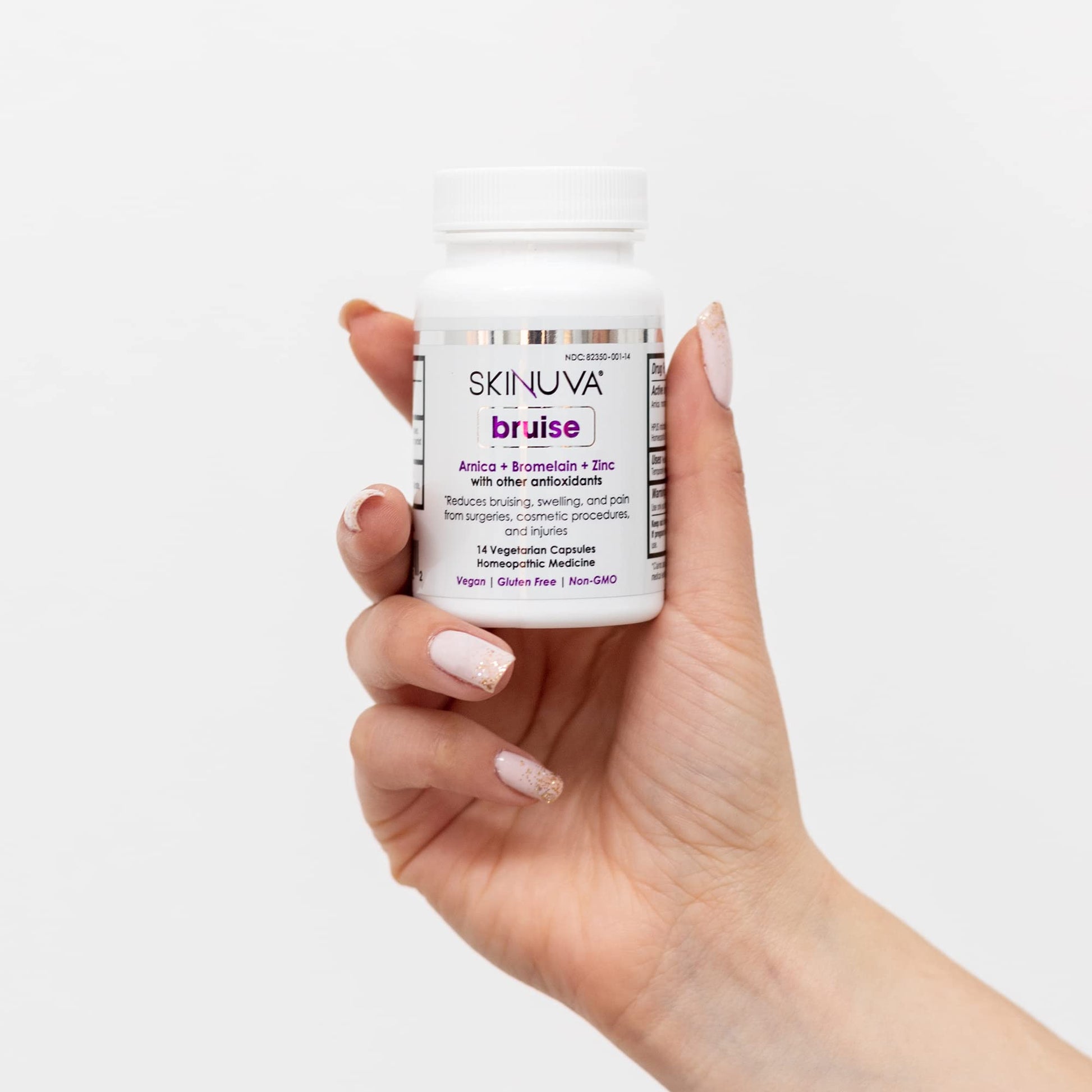 Skinuva® Bruise - Supplement for Bruising and Swelling - A Homeopathic Bruise Remedy Formulated with Arnica, Bromelain & Zinc - 14 Capsules (7-Day Treatment) Skinuva buy supplements canada