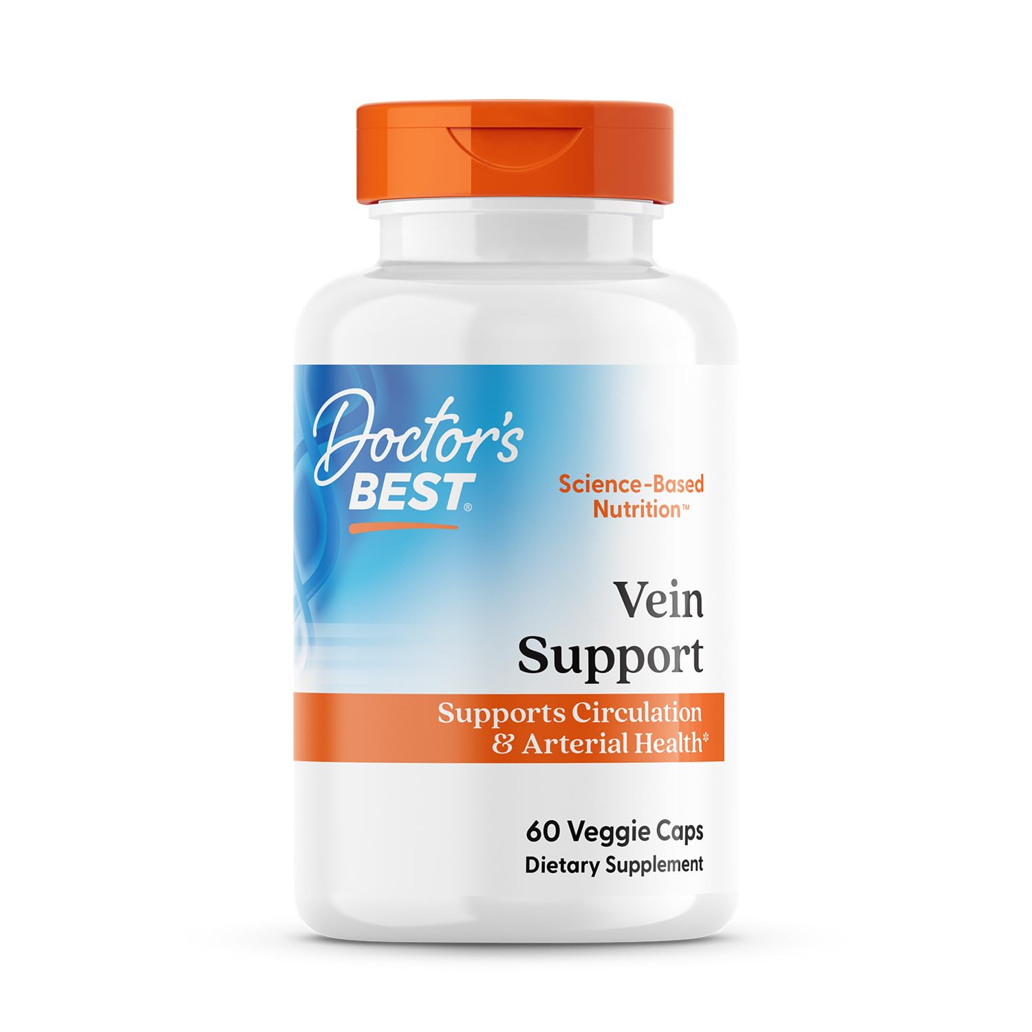 Doctor's Best Vein Support Supplement - Contains Diosmin & Hesperidin, Circulation Support for Legs & Feet, for Men & Women, Formula with Vitamin K2 & Natural Orange Extract, Vegan - 60 Veg Caps Doctor's BEST buy supplements canada