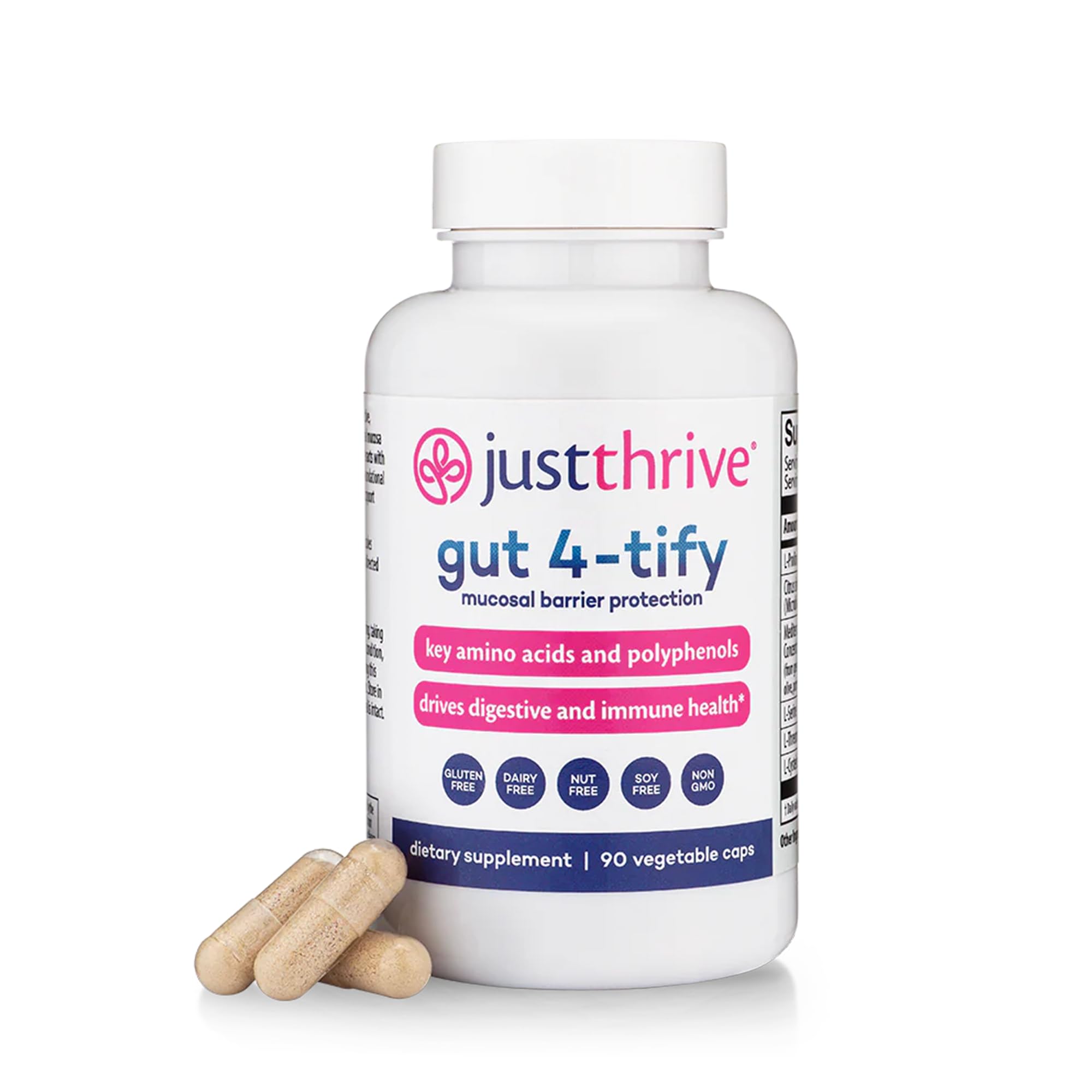Just Thrive Gut 4-tify - Gut Health Supplements for Women and Men - Anti Bloat, 90 Vegetable Capsules Just Thrive buy supplements canada
