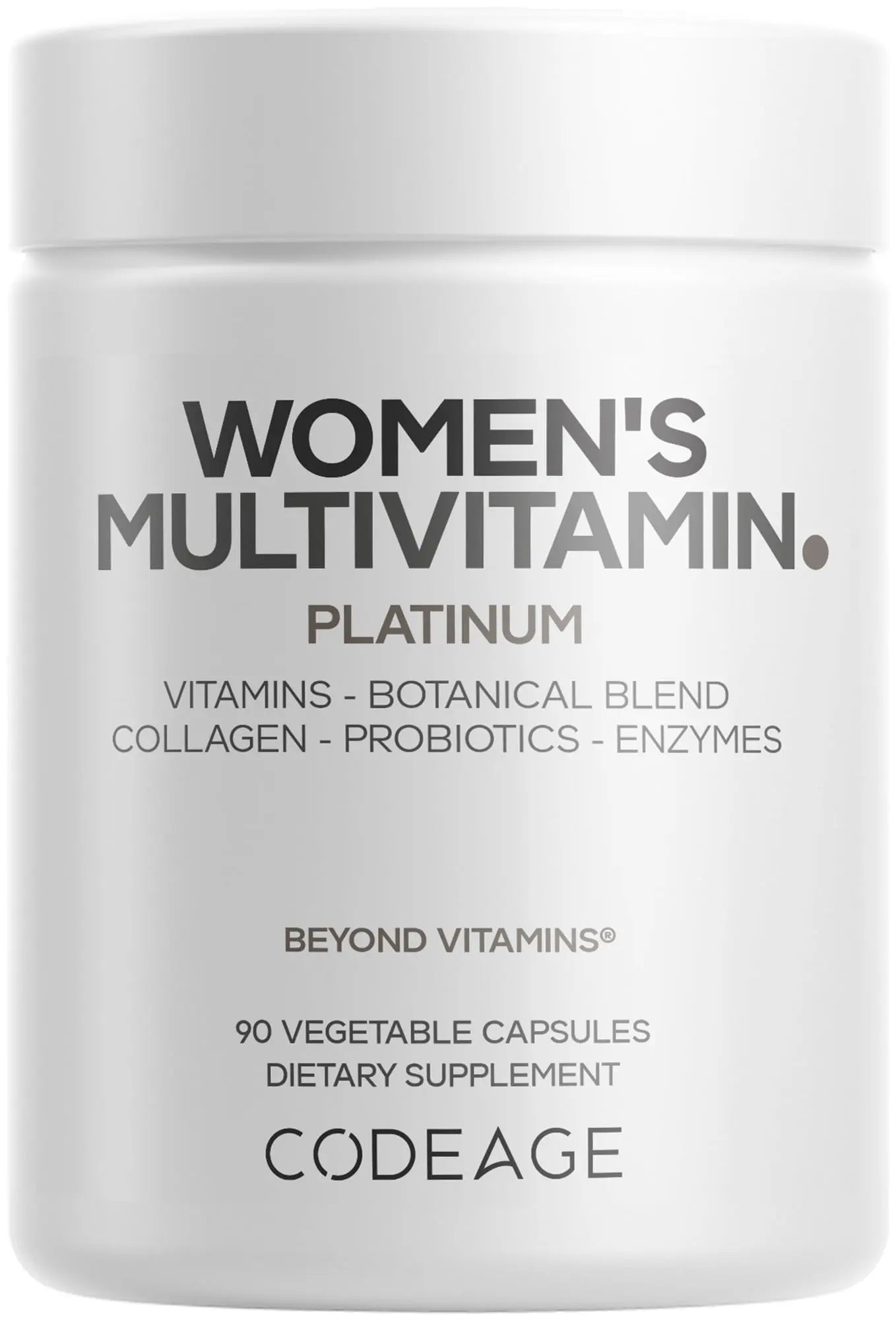 Codeage Women’s Multivitamin Platinum - Vitamins A D3 K1 K2 B12 & Minerals, CoQ10, Skin, Hair & Nails Complex, Collagen, Botanicals, Probiotics Codeage buy supplements canada