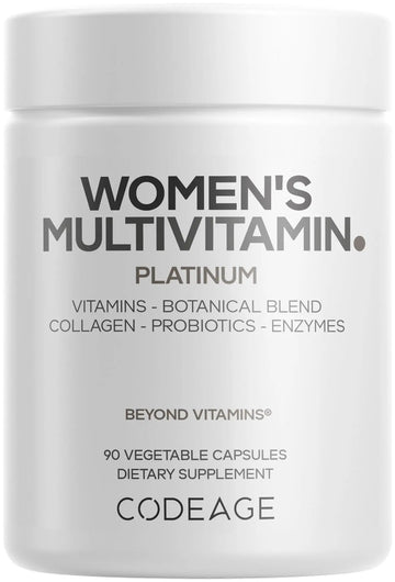 Codeage Women’s Multivitamin Platinum - Vitamins A D3 K1 K2 B12 & Minerals, CoQ10, Skin, Hair & Nails Complex, Collagen, Botanicals, Probiotics Codeage buy supplements canada