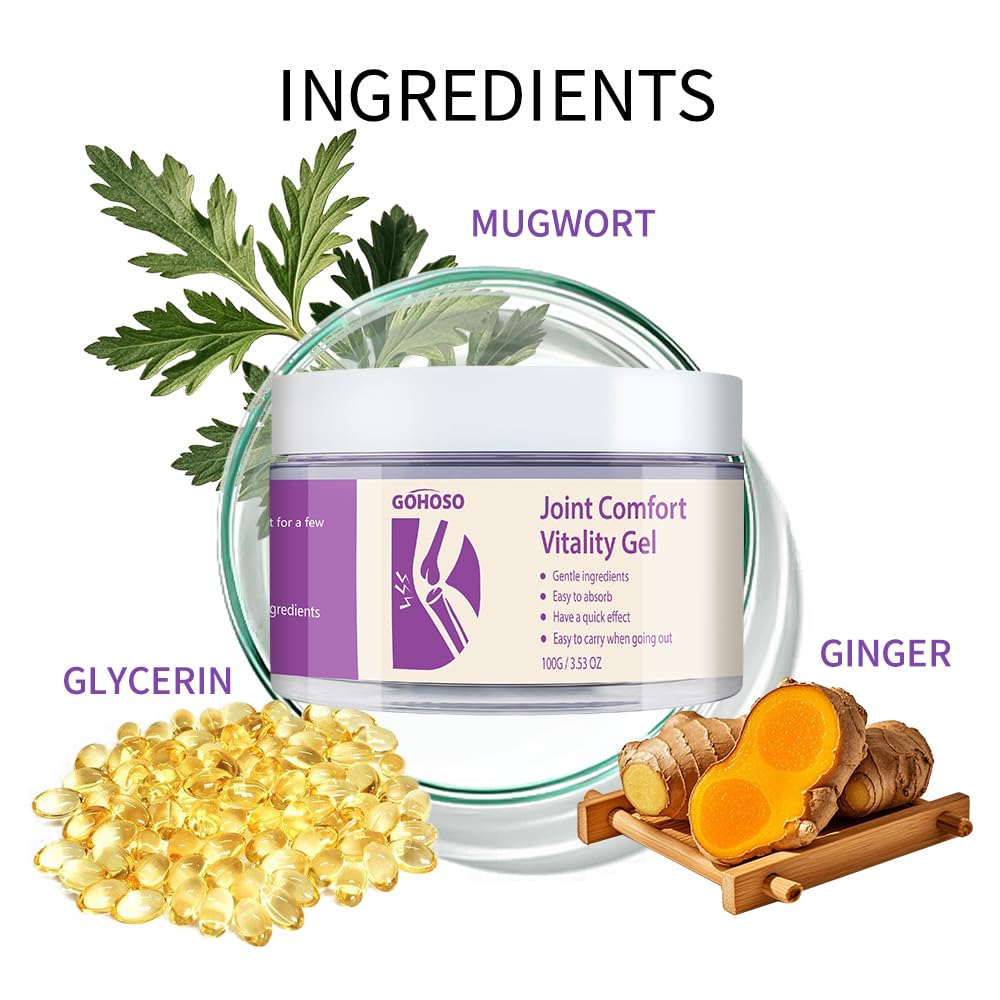 Joint Purple Gel, Cooling Massage Cream with Turmeric for Back, Neck, Joints & Muscles – Hydrating Gel for Active Lifestyles ENVISHA buy supplements canada