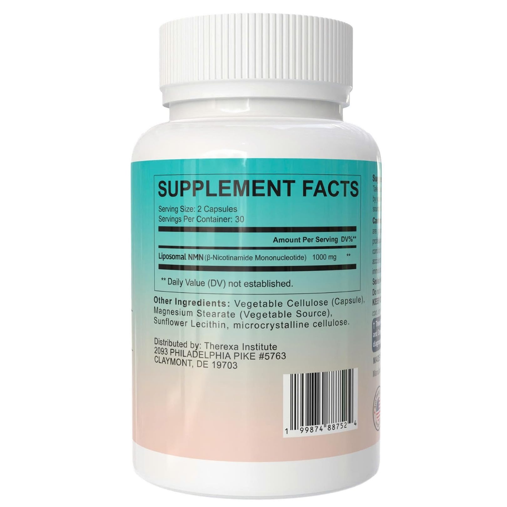 NMN Supplement 1000mg Pure - Liposomal NMN for NAD+ Supplement, Tested in USA, 60 Capsules THEREXA buy supplements canada