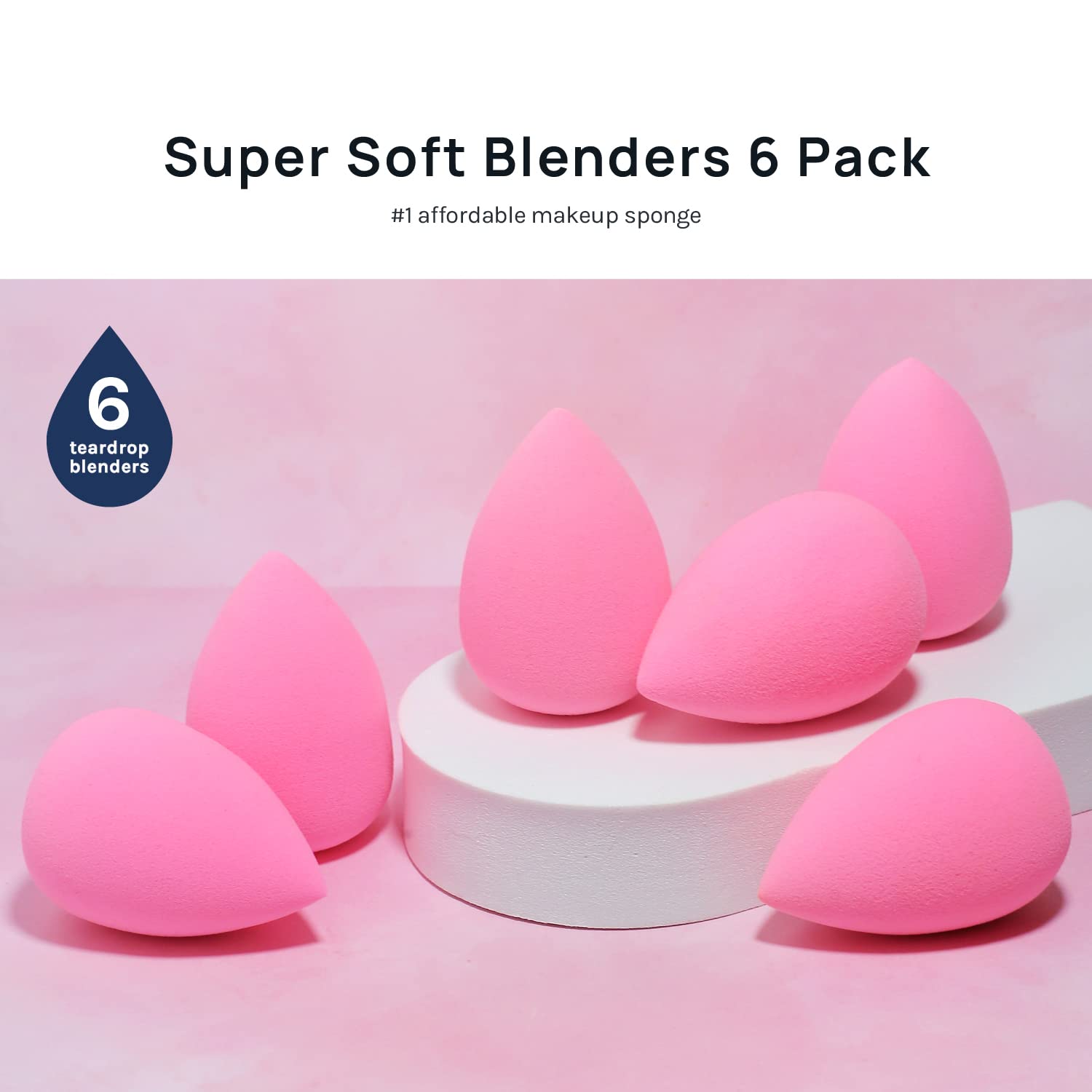 AOA Studio Collection makeup Sponge Set Latex Free and High-definition Set of 6 makeup Wonder blender For Powder Cream and Liquid, Super Soft Wonder Beauty Cosmetic AOA STUDIO buy supplements canada