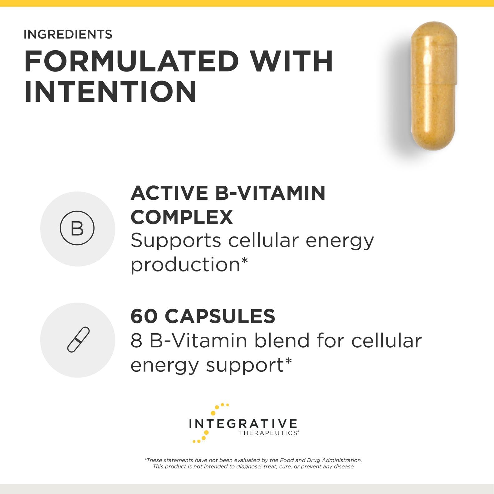 Integrative Therapeutics Active B-Complex - with Choline and Methylfolate - Cellular Energy, Immune Function & Heart Health Support with Vitamins B2, B6 & B12 Integrative Therapeutics buy supplements canada