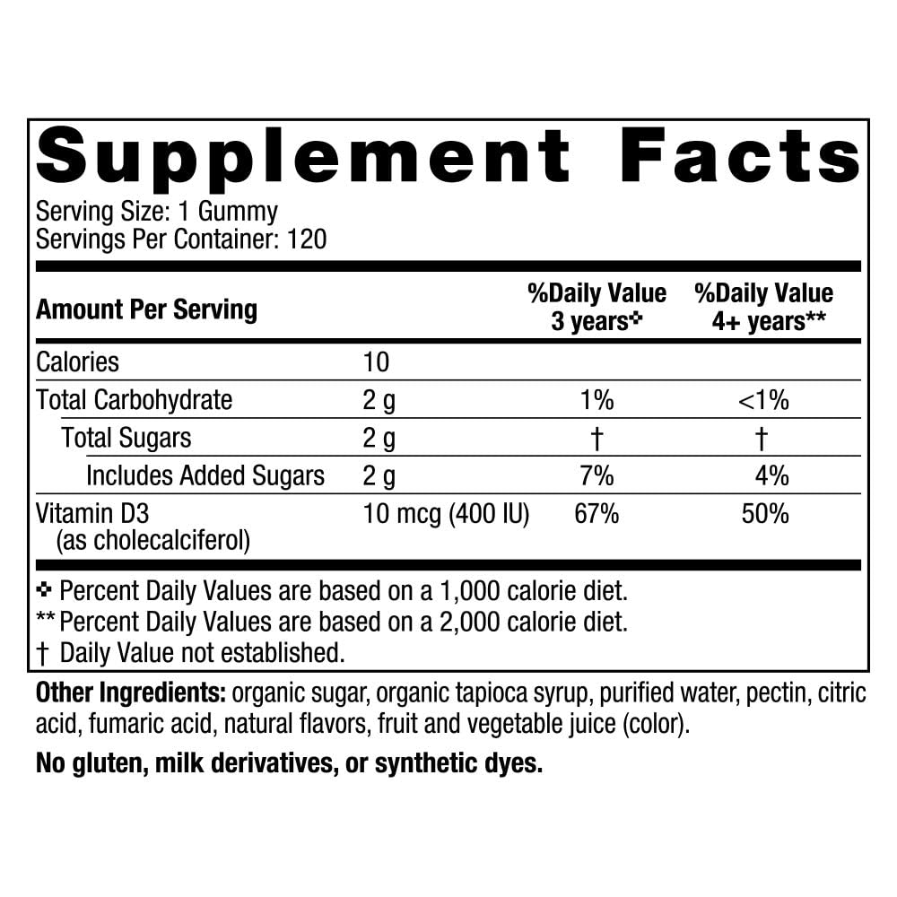 Nordic Naturals Vitamin D3 Gummies Kids, Wild Watermelon Splash - 120 Gummies - 400 IU Vitamin D3 - Bone Health, Healthy Immunity - Non-GMO, Vegetarian - 120 Servings Nordic Naturals buy supplements canada
