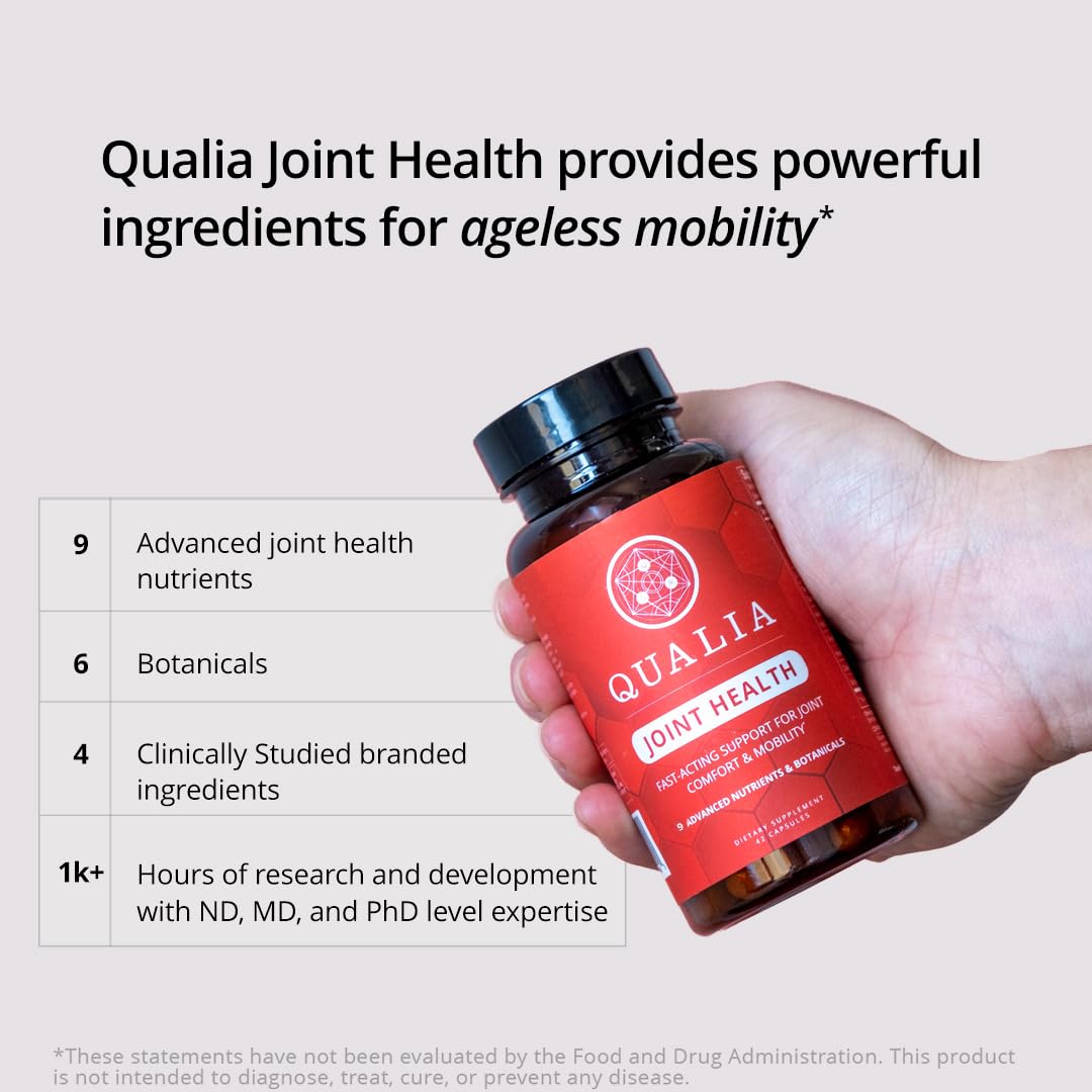 Qualia Joint Health 9 Advanced Joint Health nutrients: denatured Collagen, boswellia, tumeric, Boron, Ginger, L-carnitine. Cartilage Health, Tendon Strength, Healthy Joint Aging (1 Month Supply) QUALIA LIFE SCIENCES buy supplements canada