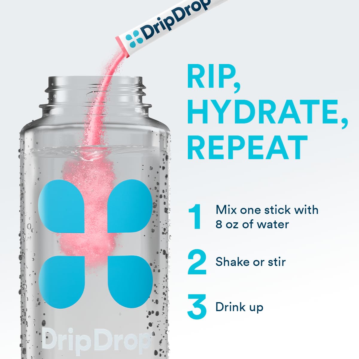 DripDrop Sugar Free Hydration Packets - Zero Classic Variety Pack - Single Serve Electrolytes Powder Drink Mix - Lemon Lime, Watermelon, Peach, Passion Fruit DripDrop buy supplements canada