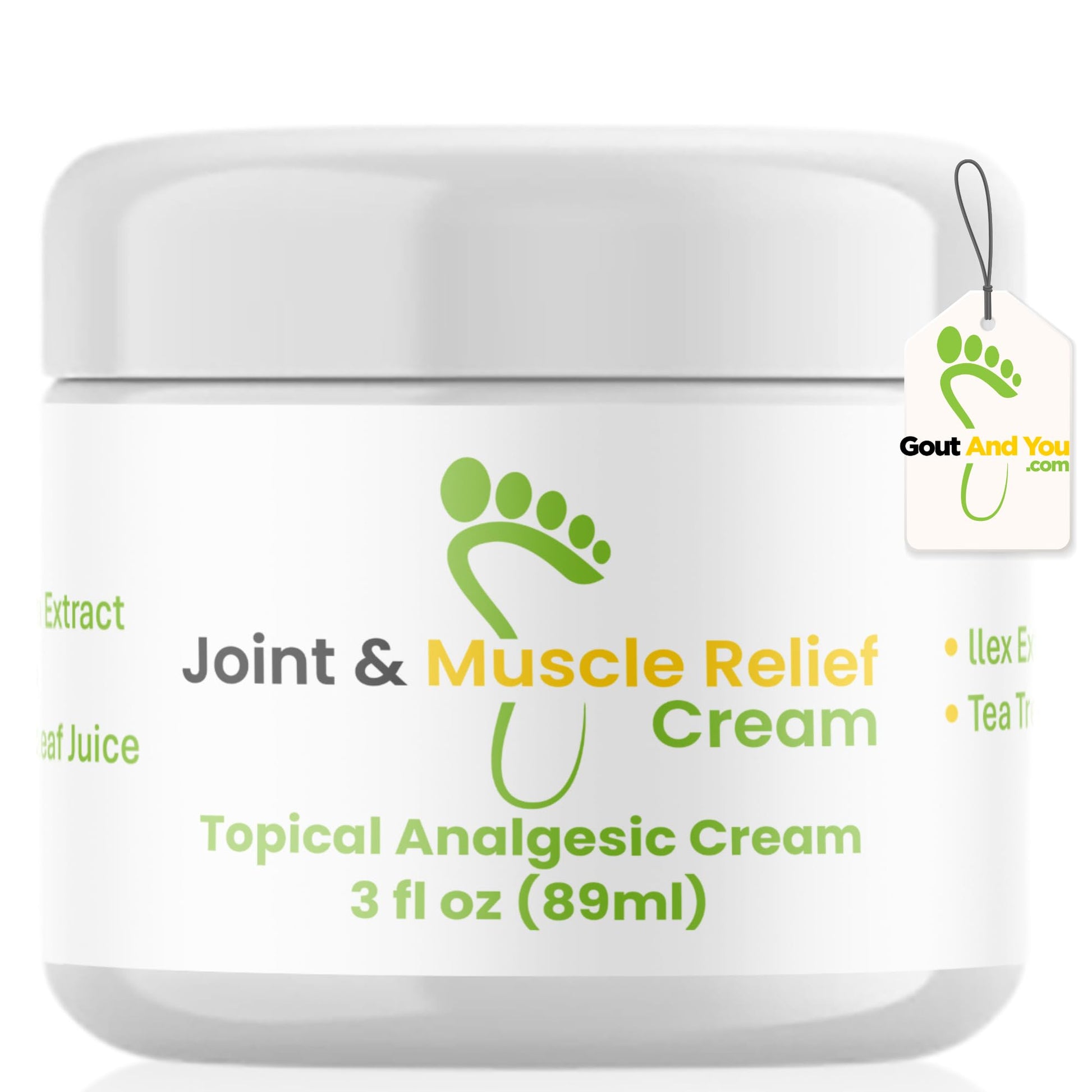 Gout and You Joint & Muscle Relief Cream - Fast Acting Joint Discomfort and Muscle Ache Relieving Rub with Arnica/Ilex Leaf Extract, Aloe Vera and Tea Tree Oil Gout and You buy supplements canada
