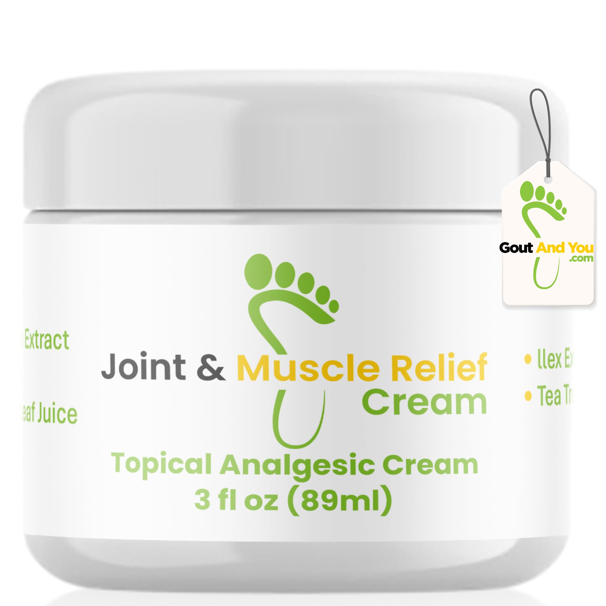 Gout and You Joint & Muscle Relief Cream - Fast Acting Joint Discomfort and Muscle Ache Relieving Rub with Arnica/Ilex Leaf Extract, Aloe Vera and Tea Tree Oil Gout and You buy supplements canada