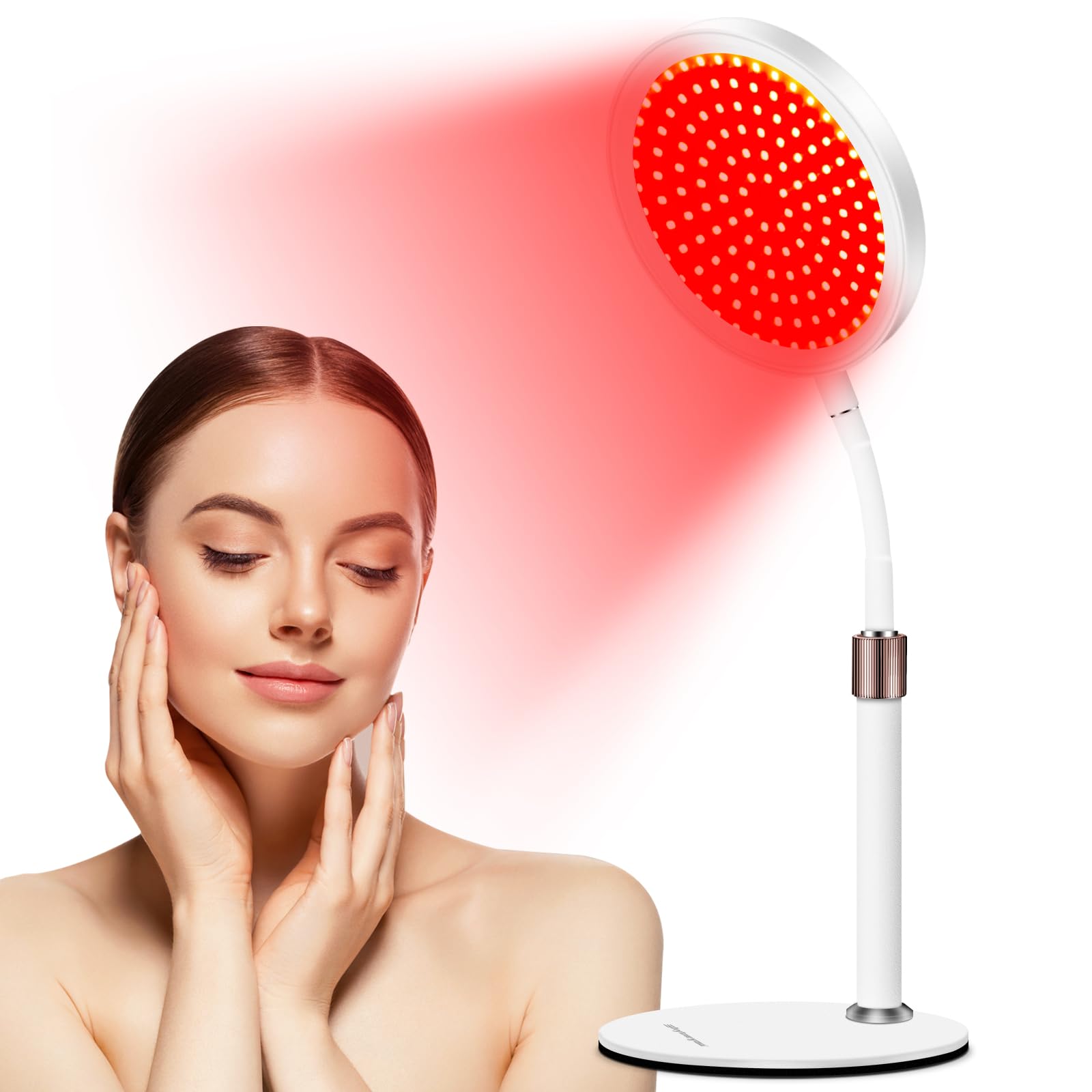 Shomterade Red Light for Face with Base, 100LEDs 3-in-1 Chips Infrared Light Lamp, 660nm ＆850nm Shomterade buy supplements canada