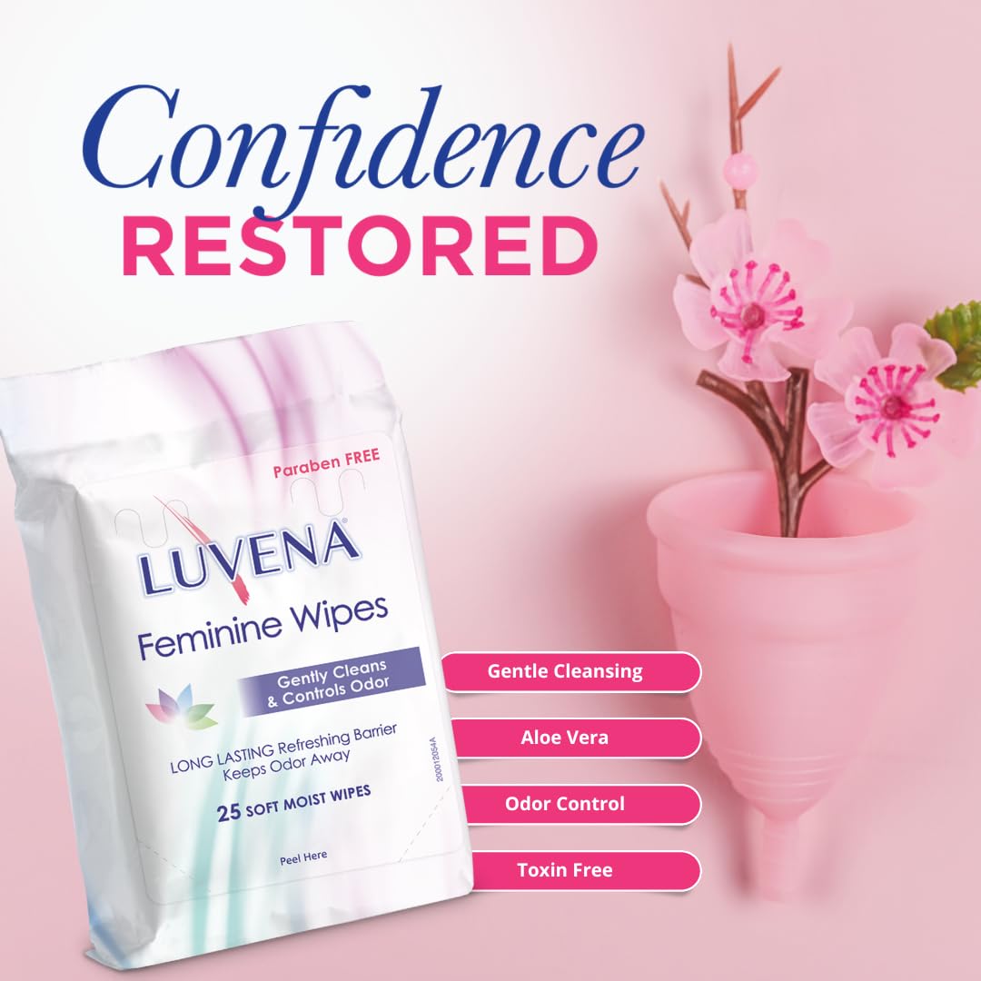Luvena Feminine Wipes - Soft Wet Wipes for Women - Refresh & Resist Odor - Gynecologist Tested LUVENA buy supplements canada
