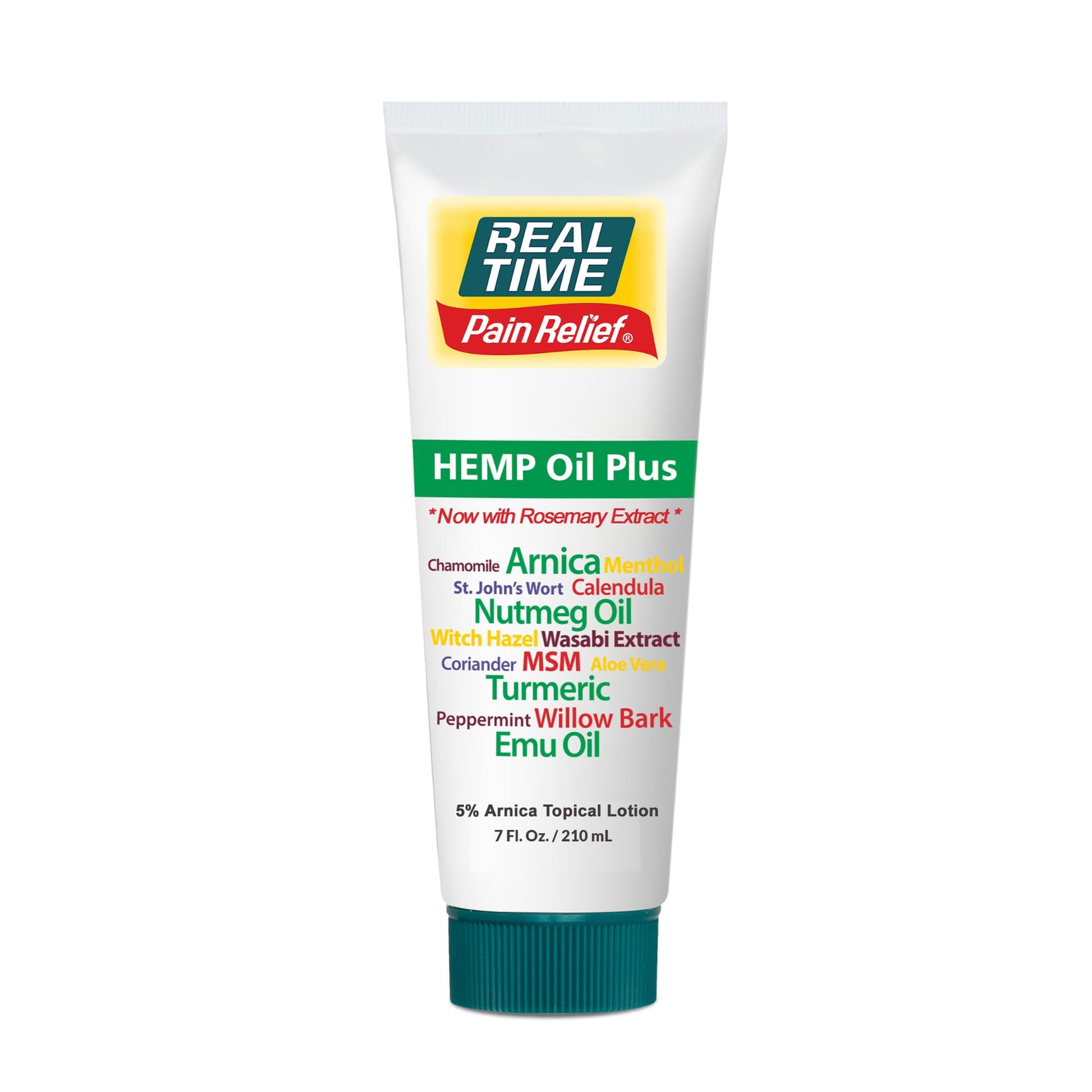 Real Time Pain Relief Hemp Oil Plus 7 oz Tube | 20 Natural Ingredients: 5% Arnica, Turmeric & More | Fast-Absorbing Lotion for Muscles, Hands, Feet, Ankles, Back, Shoulders & Knees Real Time Pain Relief buy supplements canada