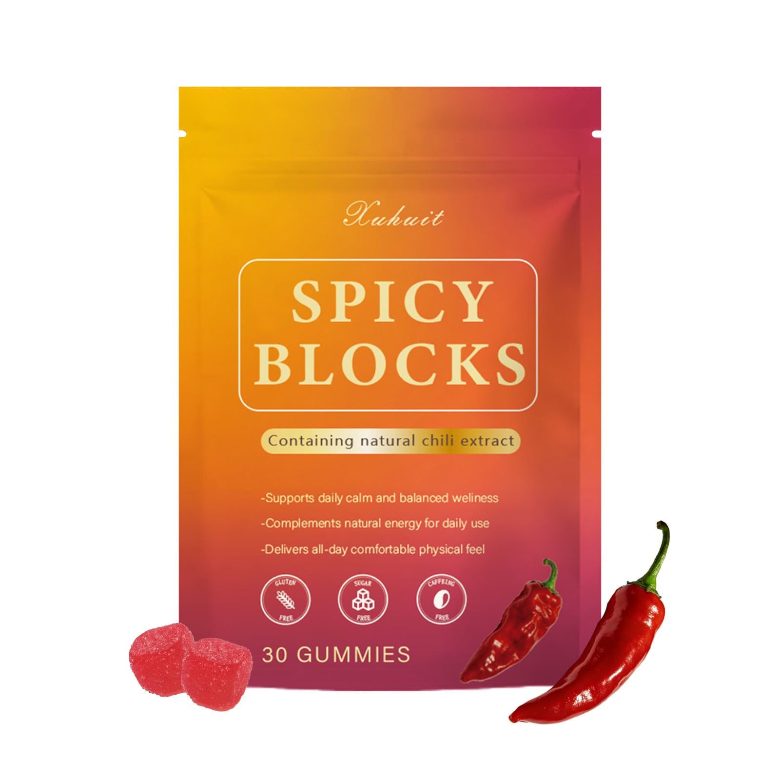 Spicy Blocks for Couples-with Chili Pepper , Maca Root & Epimedium Extract | Supports Emotional Warmth & Daily Comfort | Peach Flavor, Mild Spicy Kick, Vegan-Friendly, No Artificial Additives (1) PBZPBZ buy supplements canada