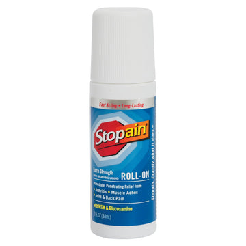 Stopain Pain Relief Roll On Gel 3oz, USA Made, Max Strength Fast Acting with MSM, Glucosamine, Menthol for Arthritis, Lower Back, Knee, Neck, HSA FSA Approved OTC Topical Analgesic Products Stopain buy supplements canada