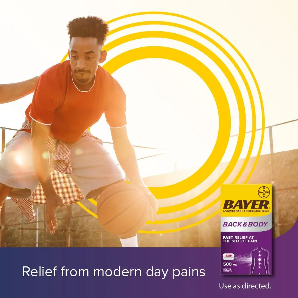 Bayer Extra Strength 500mg Aspirin Plus Caffeine for Powerful Pain Relief, 200 Coated Caplets Bayer buy supplements canada