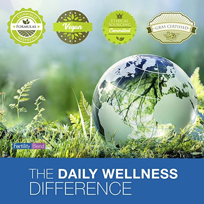 One Month Supply Each-FERTILITY BLEND Supplement for MEN (60 Tablets) and FERTILITY BLEND Supplement for WOMEN (90 Tablets).by The Daily Wellness Co. Fertility Blend buy supplements canada