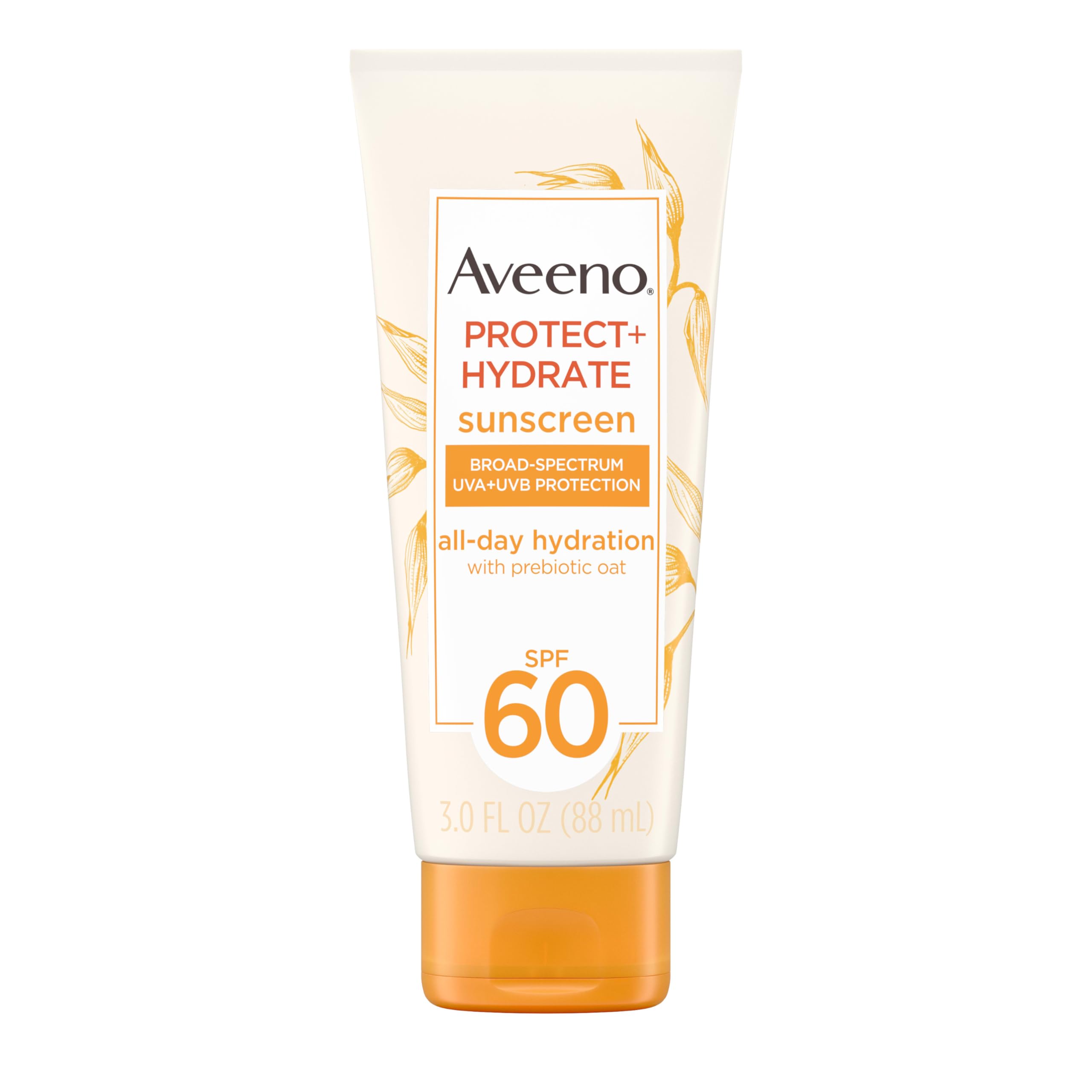 Aveeno Protect + Hydrate Moisturizing Body Sunscreen Lotion with Broad Spectrum SPF 60 & Prebiotic Oat, Weightless & Refreshing Feel Aveeno buy supplements canada
