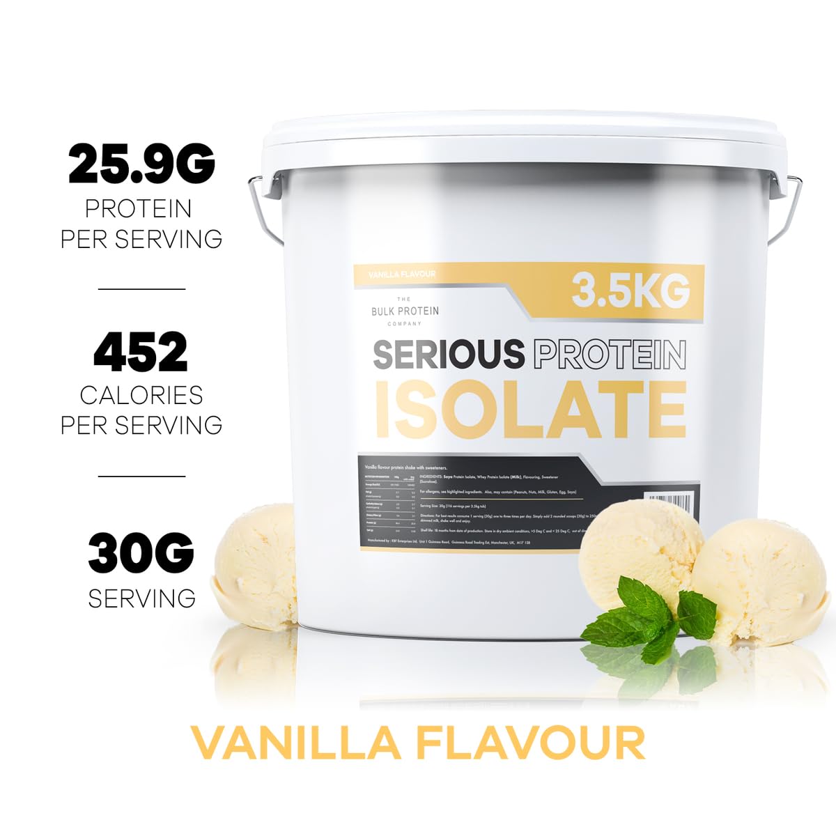 The Bulk Protein Company, Serious Protein Isolate – 3.5kg – Whey Protein Iso The Bulk Protein Company buy supplements canada