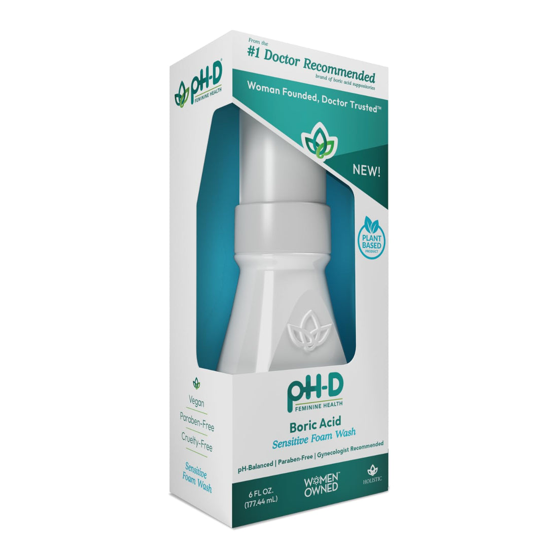pH-D Feminine Health - Boric Acid Foam Wash - pH-Balanced, Paraben-Free, and Plant-based pH-D Feminine Health Support buy supplements canada