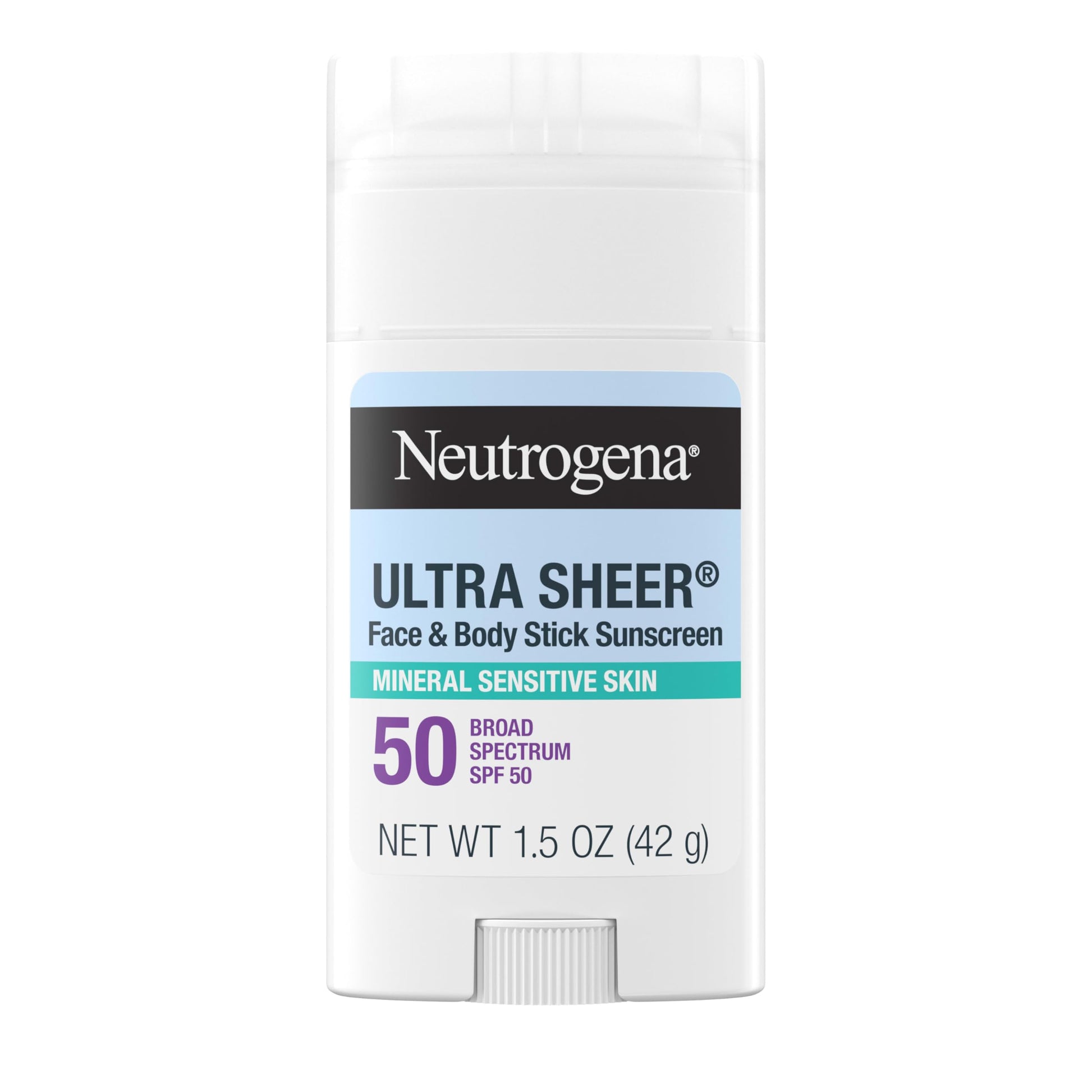Neutrogena Ultra Sheer Dry Touch SPF 50 Mineral Sunscreen Stick for Sensitive Skin, Zinc Oxide, Body & Face Sunscreen Neutrogena buy supplements canada