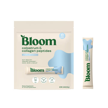 Bloom Nutrition Bovine Colostrum Powder Packet, Gut Health, Immune Support, Hair Growth & Beauty Supplement, Gluten Free, Sugar Free | Unflavored, 15 Servings Bloom Nutrition buy supplements canada
