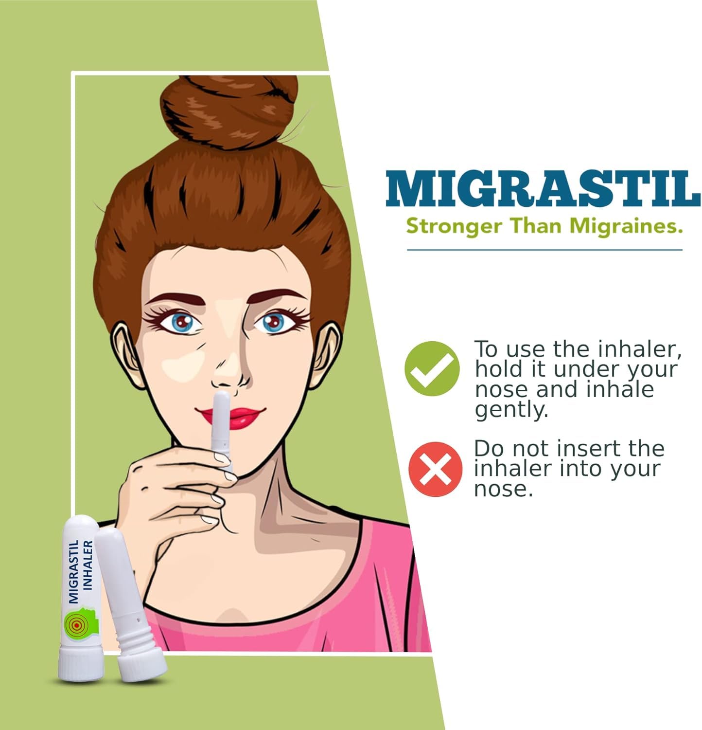 Basic Vigor Migrastil Inhaler (Pack of 2) - Pocket Size Aromatherapy Inhaler for Queasiness Basic Vigor buy supplements canada