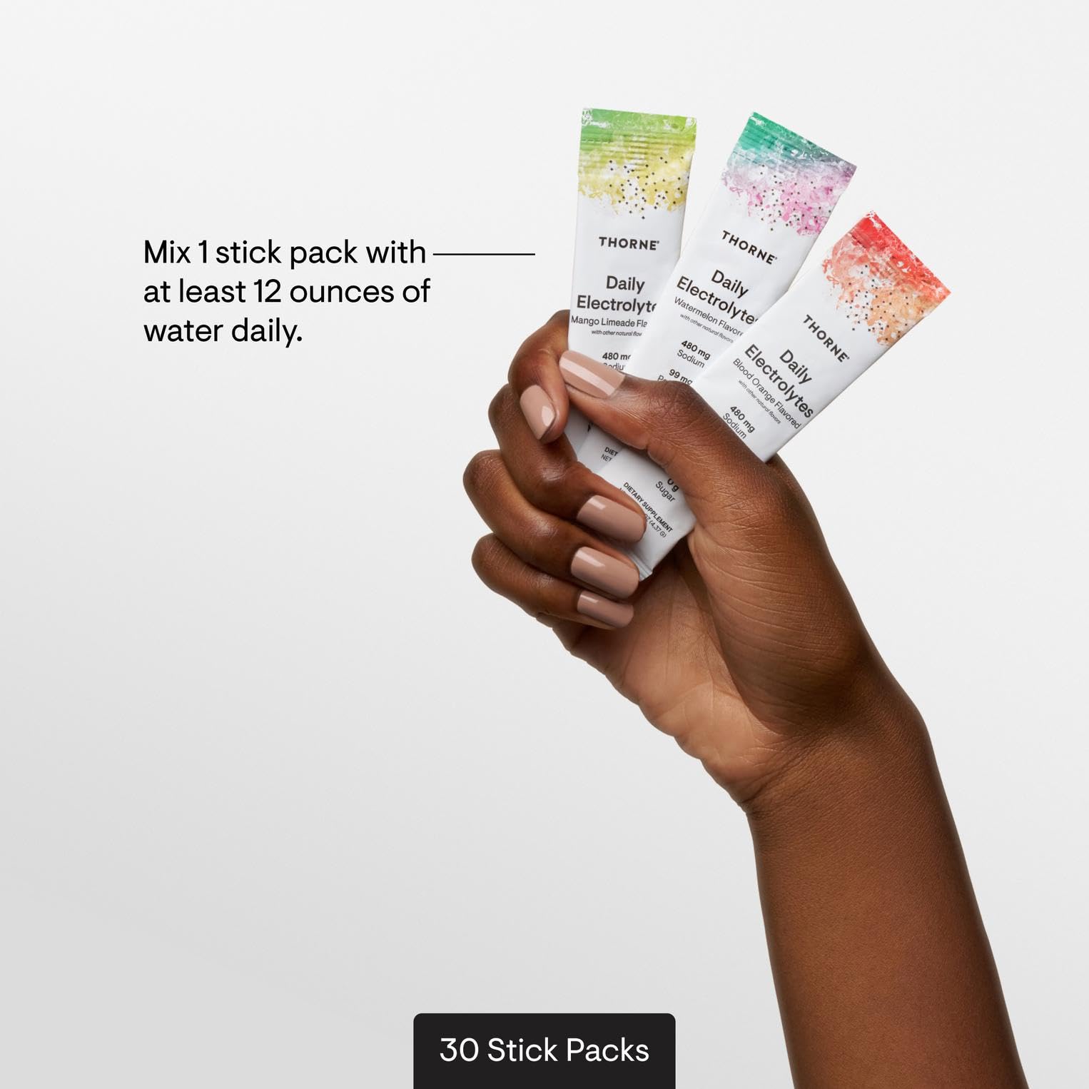 THORNE - Daily Electrolytes - Zero Sugar & Low-Calorie Electrolyte Powder Drink Mix - Flavors Derived from Natural Sources - NSF Certified for Sport - Variety - 30 Stick Packs THORNE buy supplements canada