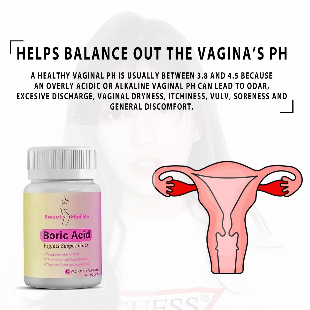Sweet Mini Me 600mg Boric Acid Suppositories – Natural Vaginal Health Support for Women – pH Balance, Odor & Itch Relief – 30 Count Capsules Generic buy supplements canada