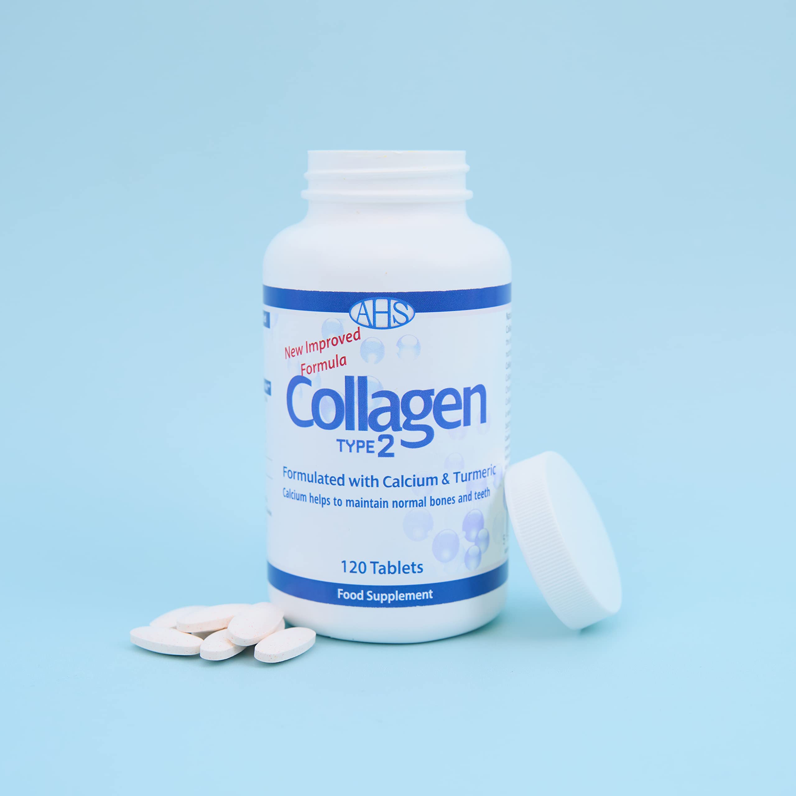 AHS Collagen Type 2 120 Tablets - 4500MG Per Day - Formulated with Calcium and Turmeric AHS buy supplements canada