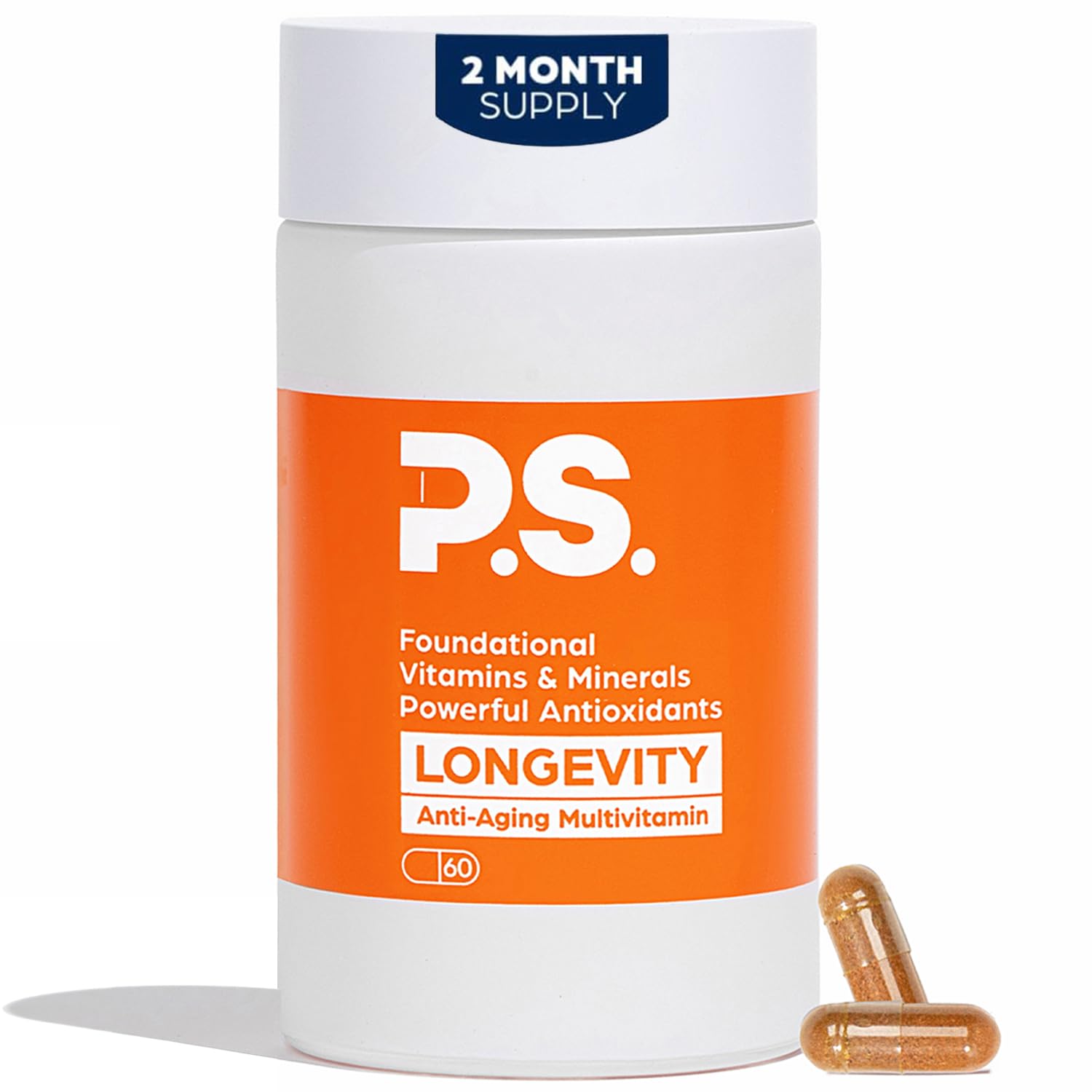 PS Longevity Supplement – Anti-Aging Multivitamin for Men & Women – Premium Methylated B Vitamins, CoQ10, NR, Urolithin A & Natural Antioxidants – Cellular Health, Energy & Memory – 2 Month Supply PS buy supplements canada