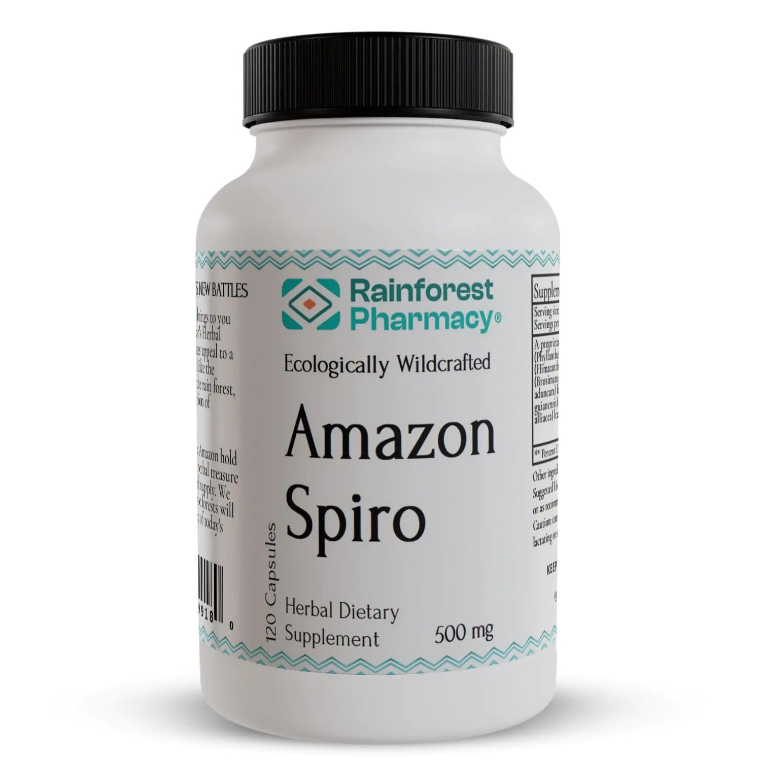 Rainforest Pharmacy Spiro Natural Herbal Supplement| 120 Vegetarian Capsules, 500 mg | Ecologically Wildcrafted Chanca Piedra & 5 Amazon Rainforest Herbs | Non-GMO Rainforest Pharmacy buy supplements canada