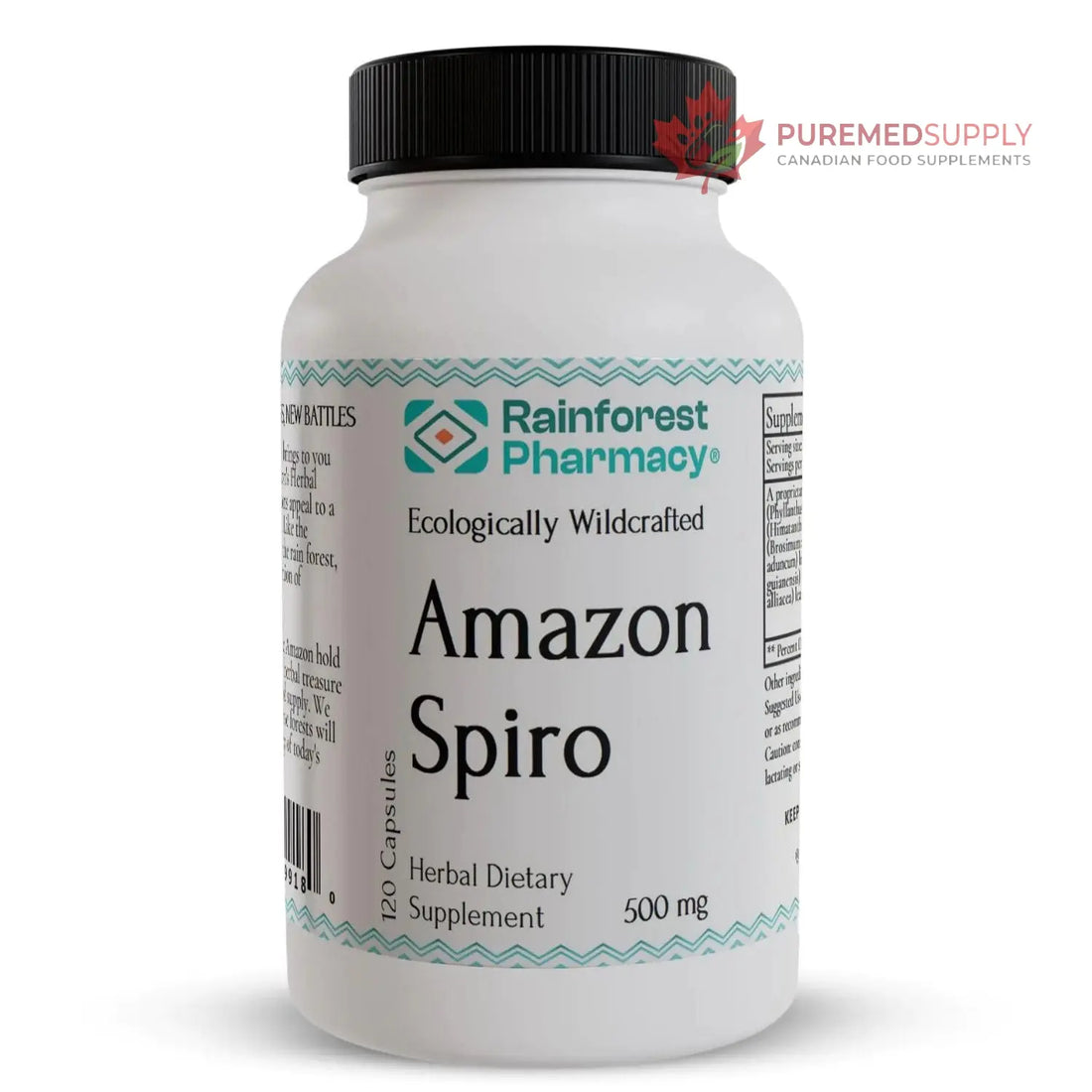 Rainforest Pharmacy Spiro Natural Herbal Supplement| 120 Vegetarian Capsules, 500 mg | Ecologically Wildcrafted Chanca Piedra & 5 Amazon Rainforest Herbs | Non-GMO Rainforest Pharmacy buy supplements canada