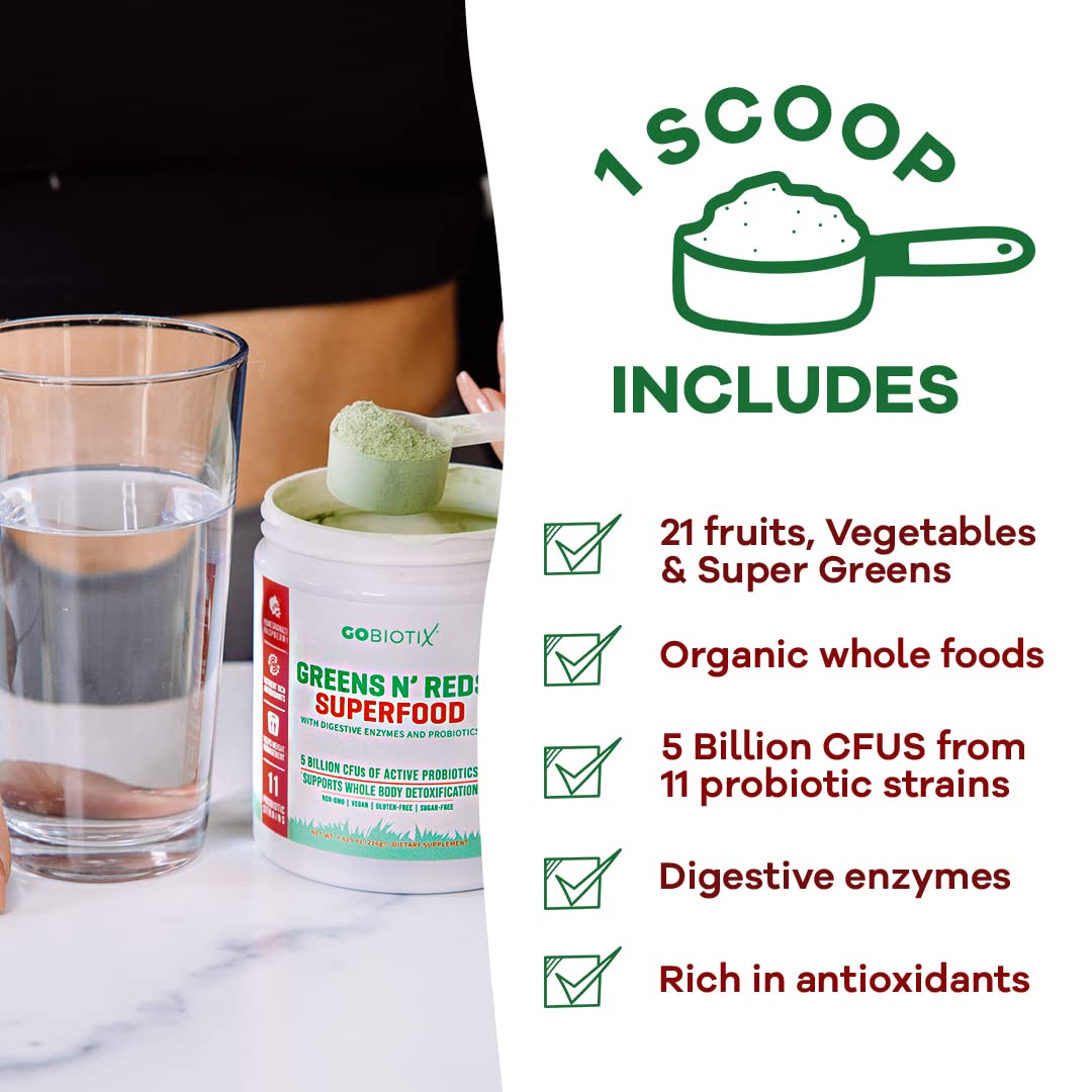 GOBIOTIX Super Greens Powder with Organic Spirulina - Superfood Supplement GOBIOTIX buy supplements canada