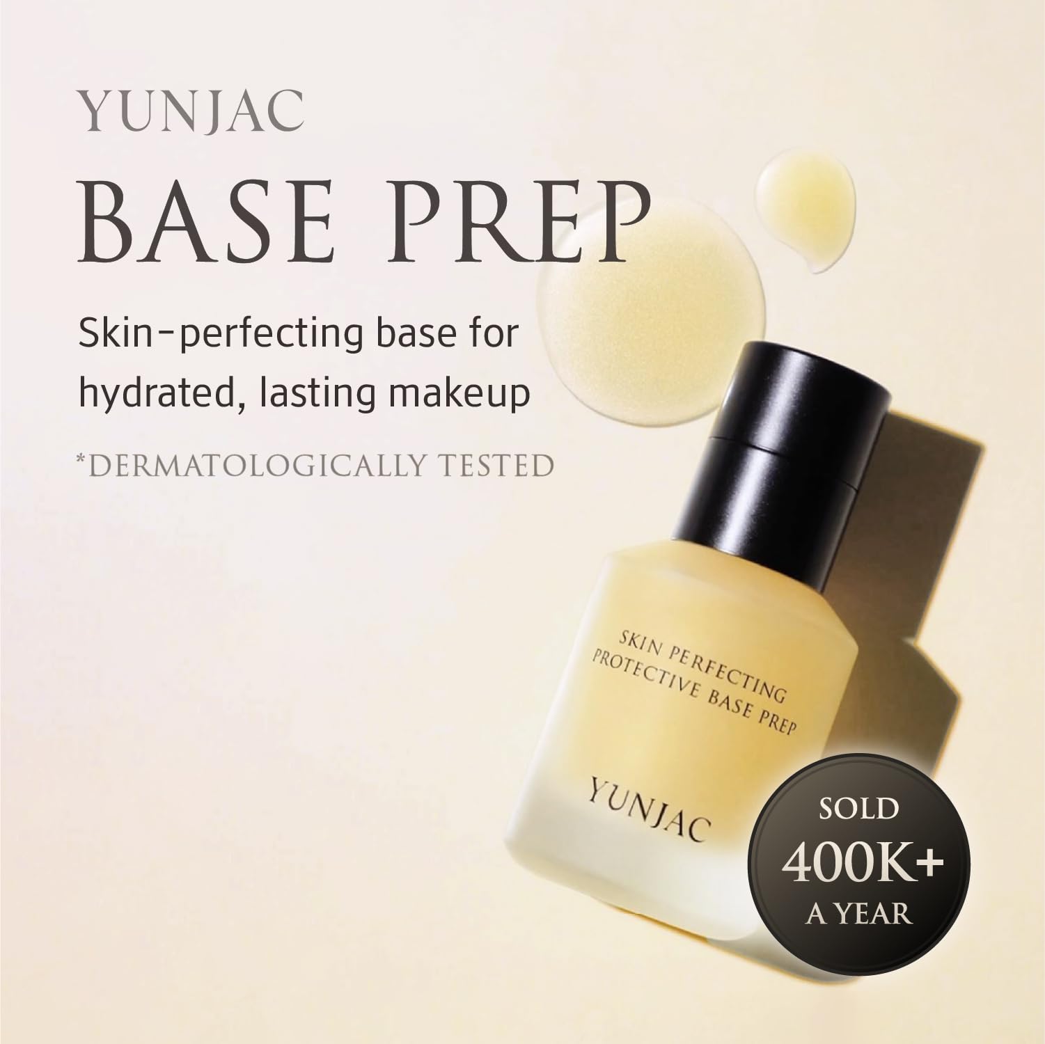 YUNJAC Base Prep Korean Primer (1.35 fl oz) – Silicone-Free Grip Makeup Base, Serum Texture for Radiant Skin, Long-Lasting Glow with Rice Ferment, Ceramide, Niacinamide, Squalane YUNJAC buy supplements canada