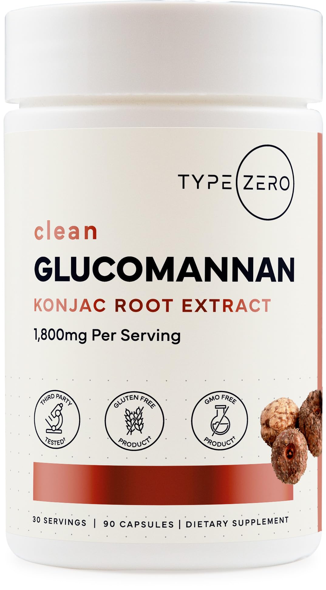 Type Zero Clean Glucomannan Konjac Root Extract (90 Capsules)(1,800 MG Per Serving) - 30 Servings, Non-GMO, Gluten Free Type Zero buy supplements canada